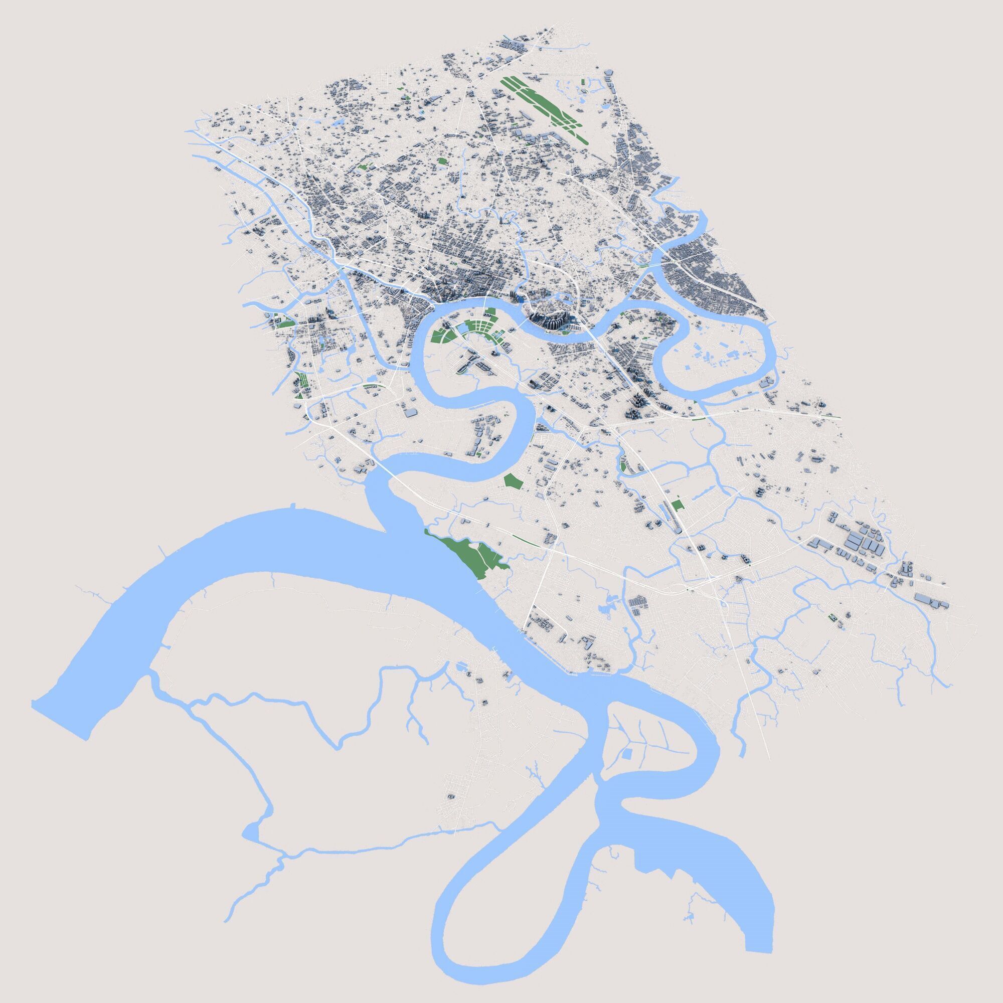 Ho Chi Minh City Vietnam 3D model_1