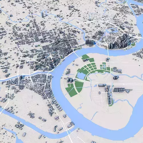 Ho Chi Minh City Vietnam 3D model Ho Chi Minh City Vietnam 3D model