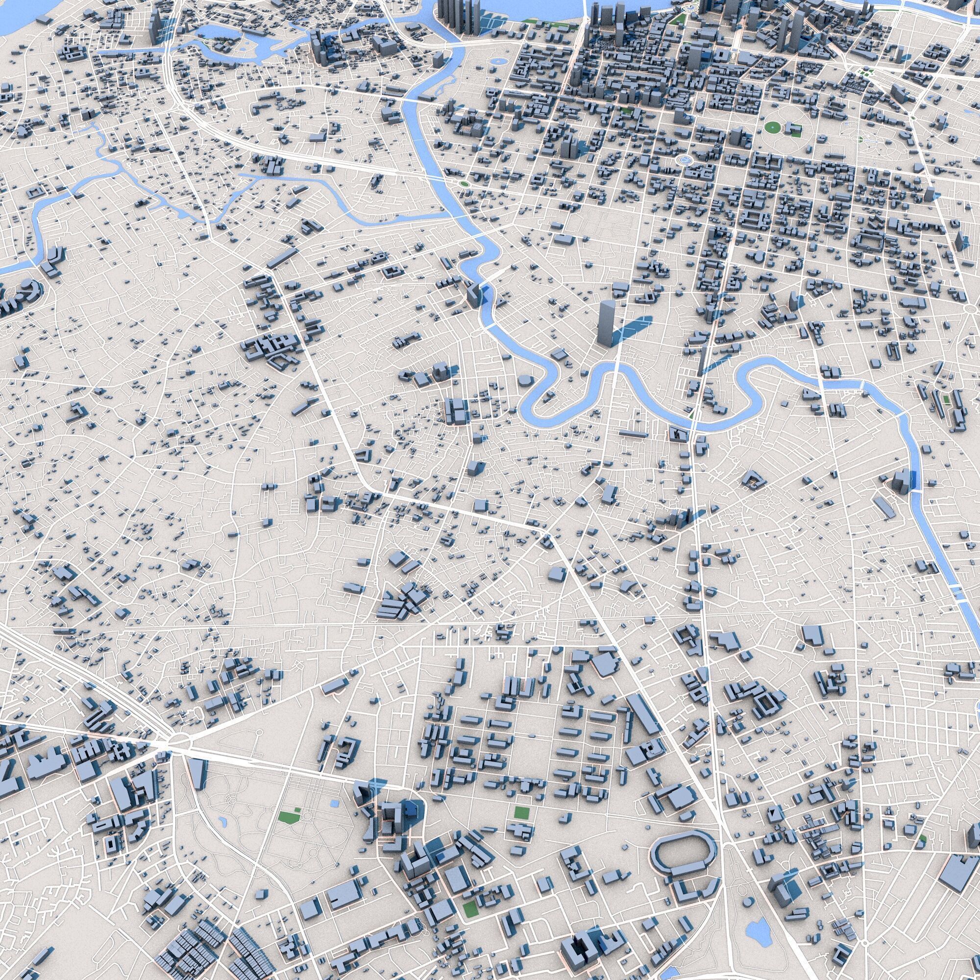 Ho Chi Minh City Vietnam 3D model_7