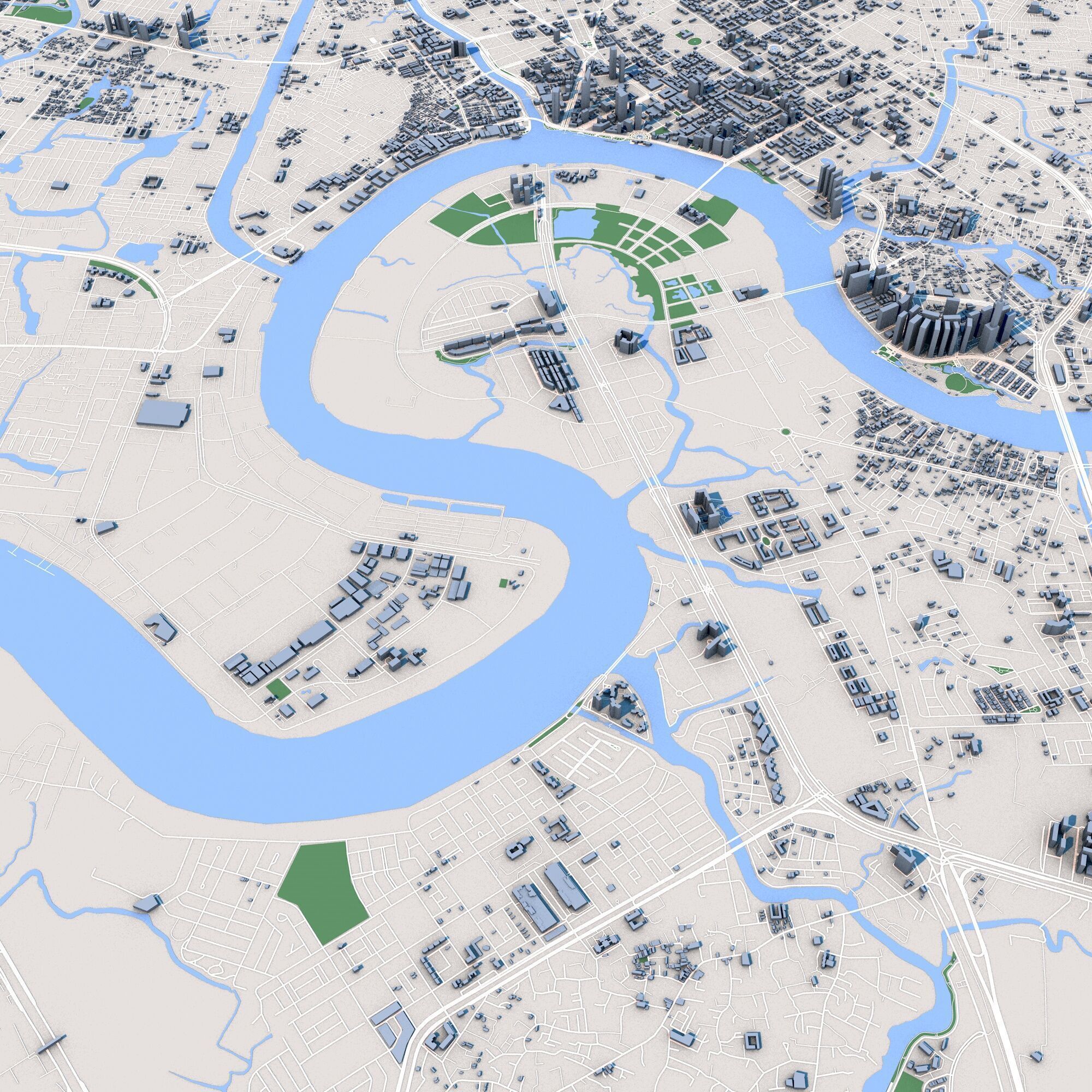 Ho Chi Minh City Vietnam 3D model_4