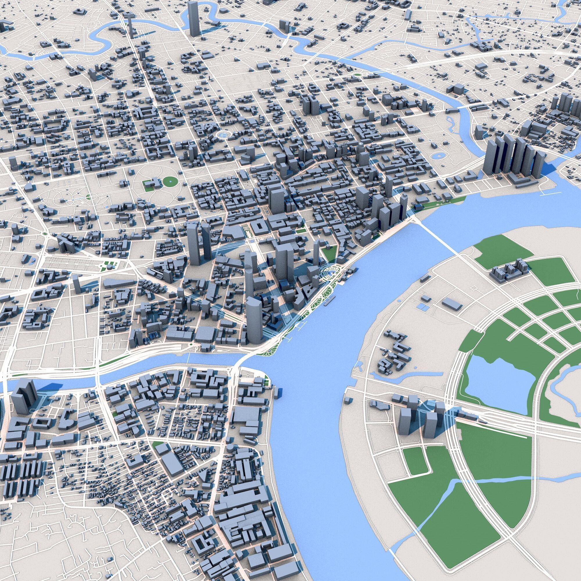 Ho Chi Minh City Vietnam 3D model_2