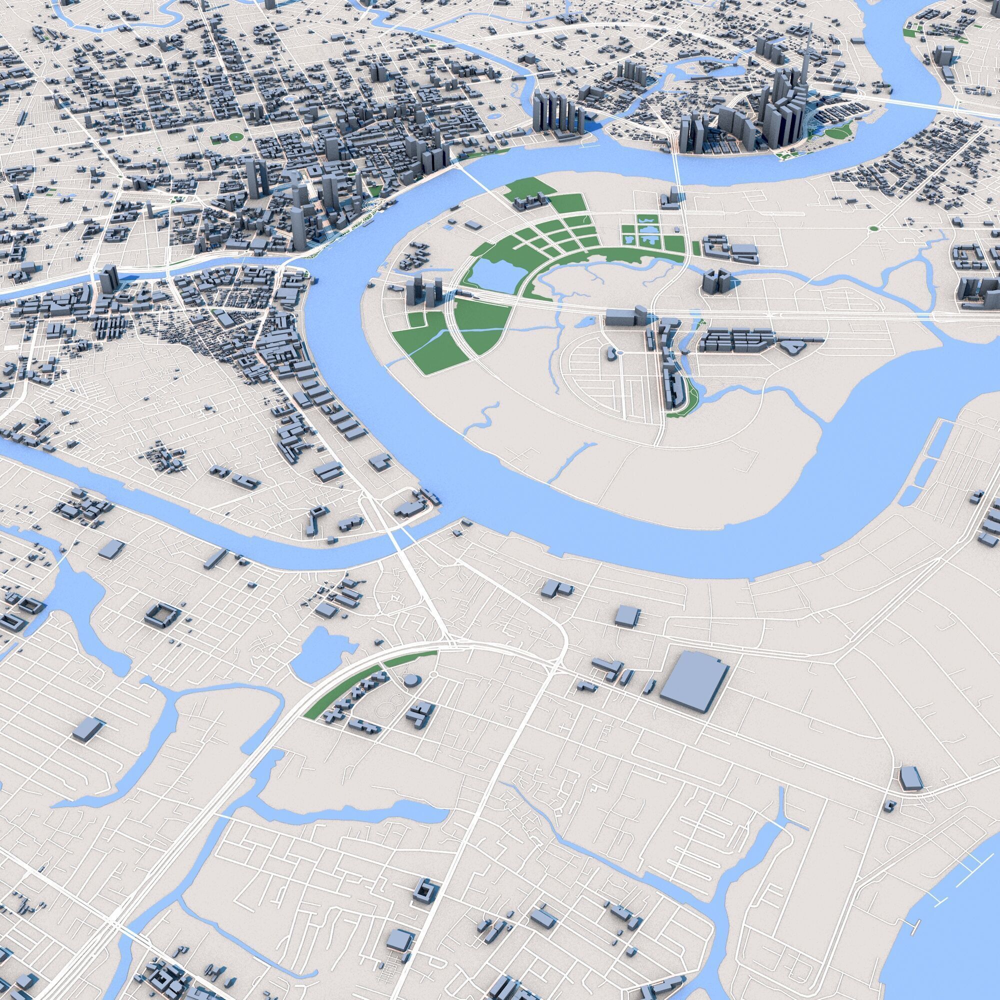 Ho Chi Minh City Vietnam 3D model_3