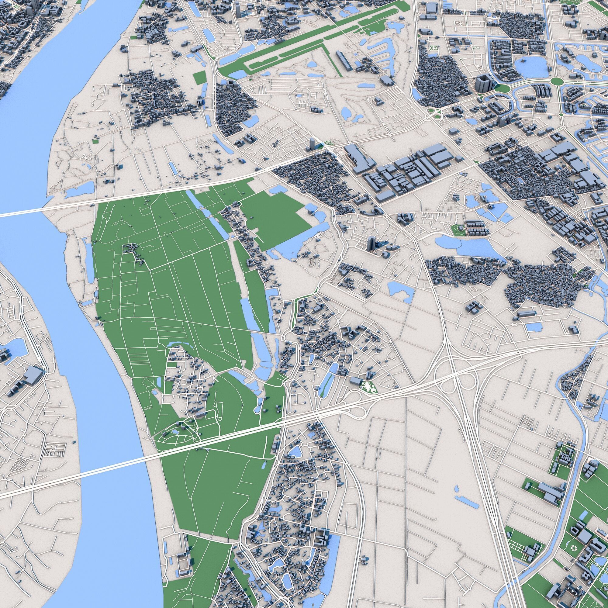 Hanoi City Vietnam 3D model_5