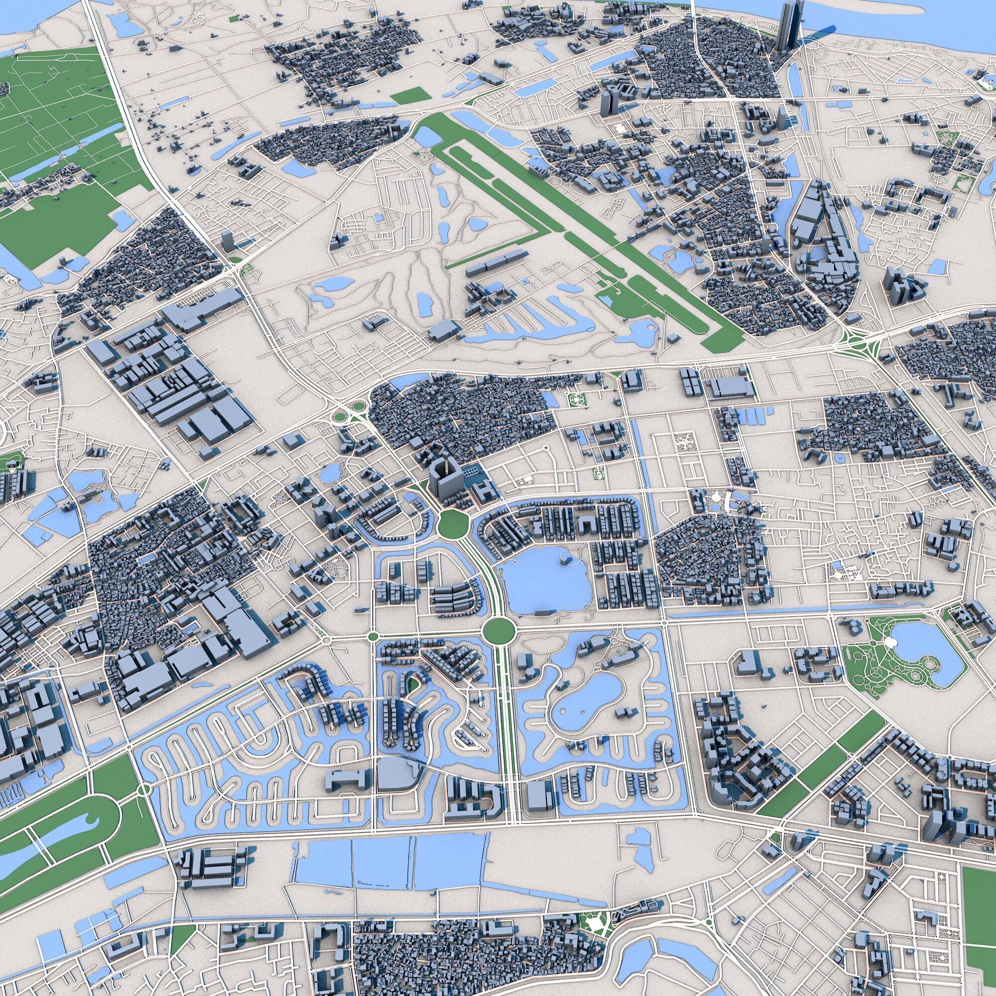 Hanoi City Vietnam 3D model_6