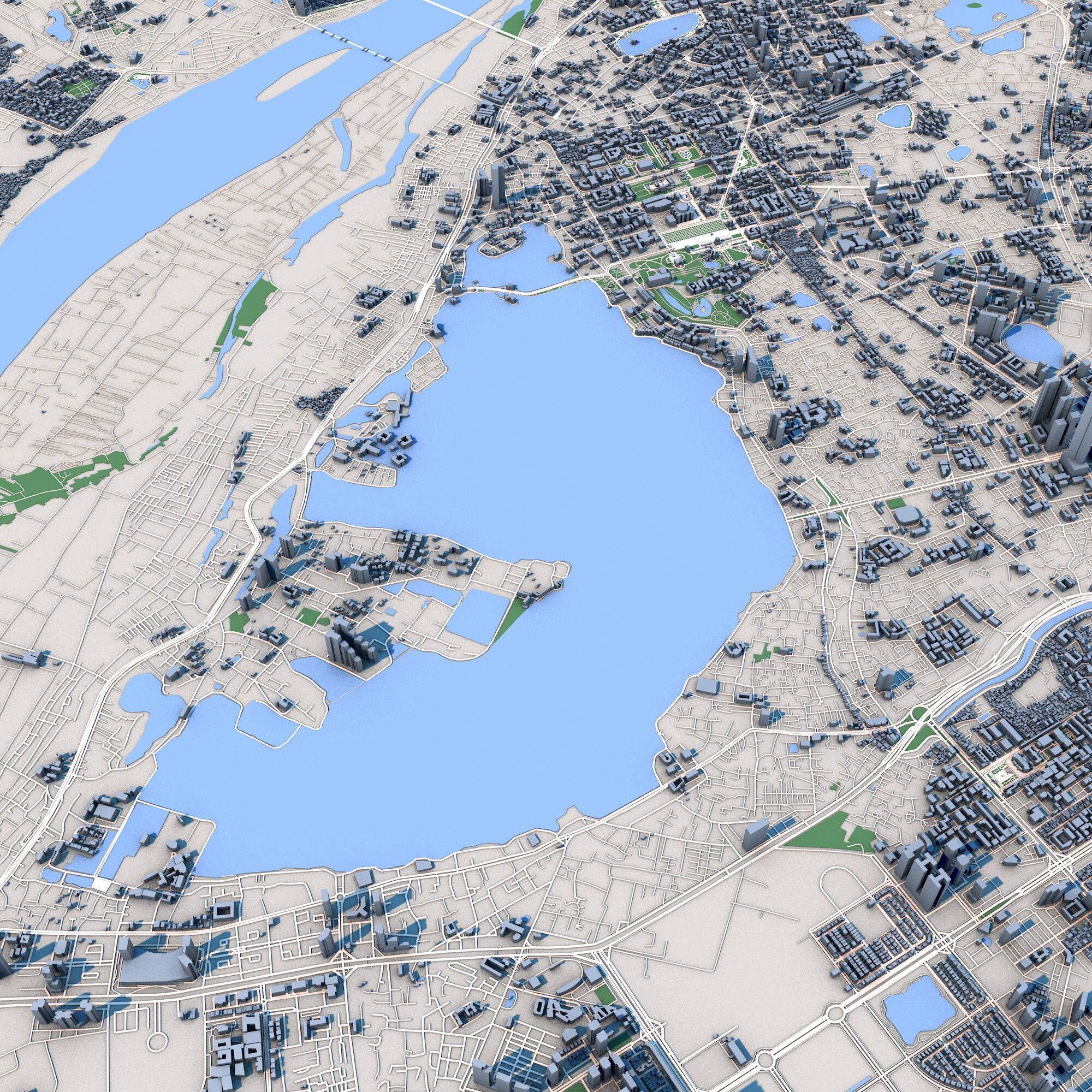 Hanoi City Vietnam 3D model_8