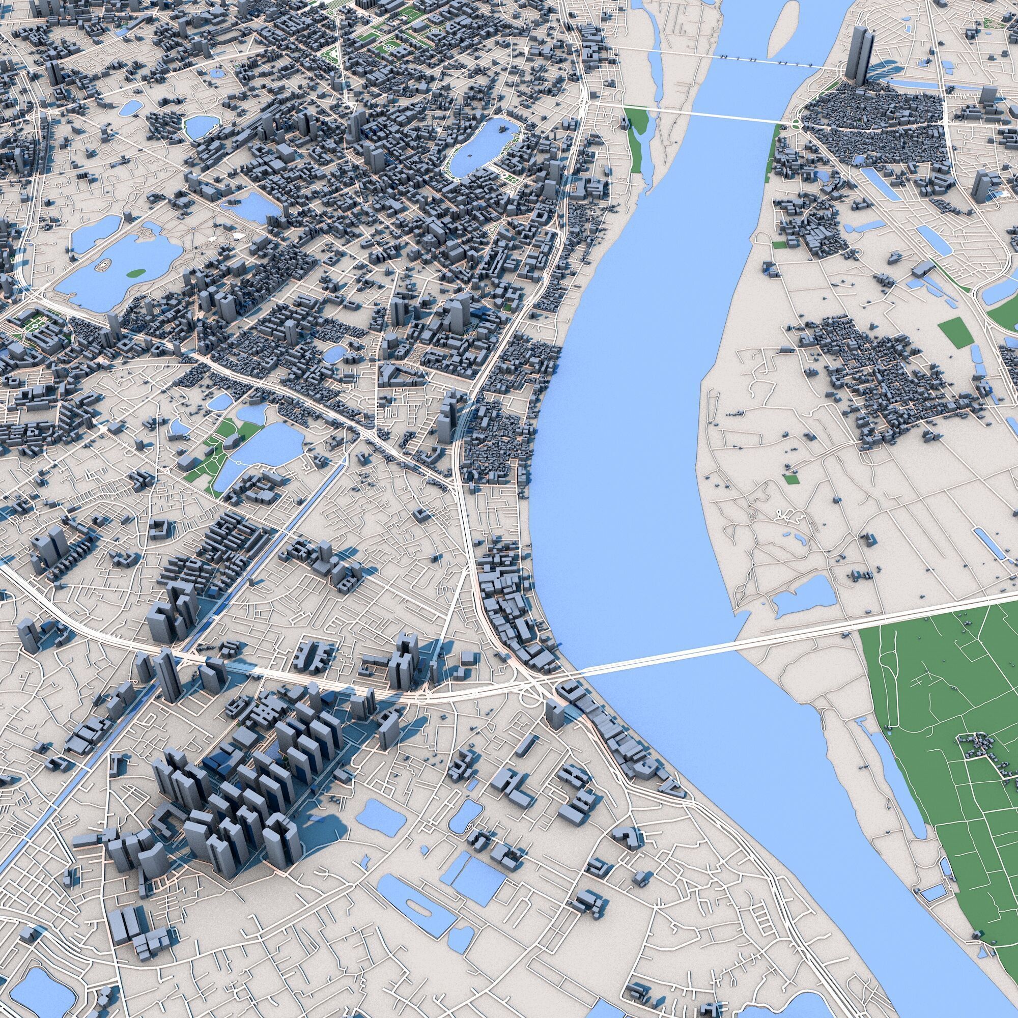 Hanoi City Vietnam 3D model_4