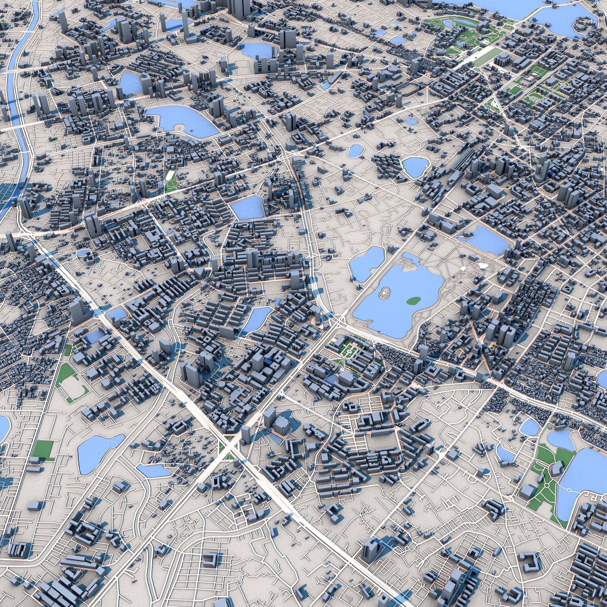 Hanoi City Vietnam 3D model_3