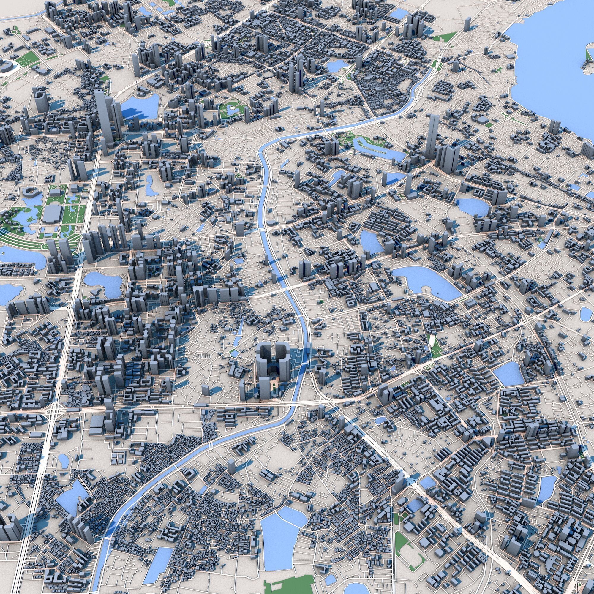 Hanoi City Vietnam 3D model_2