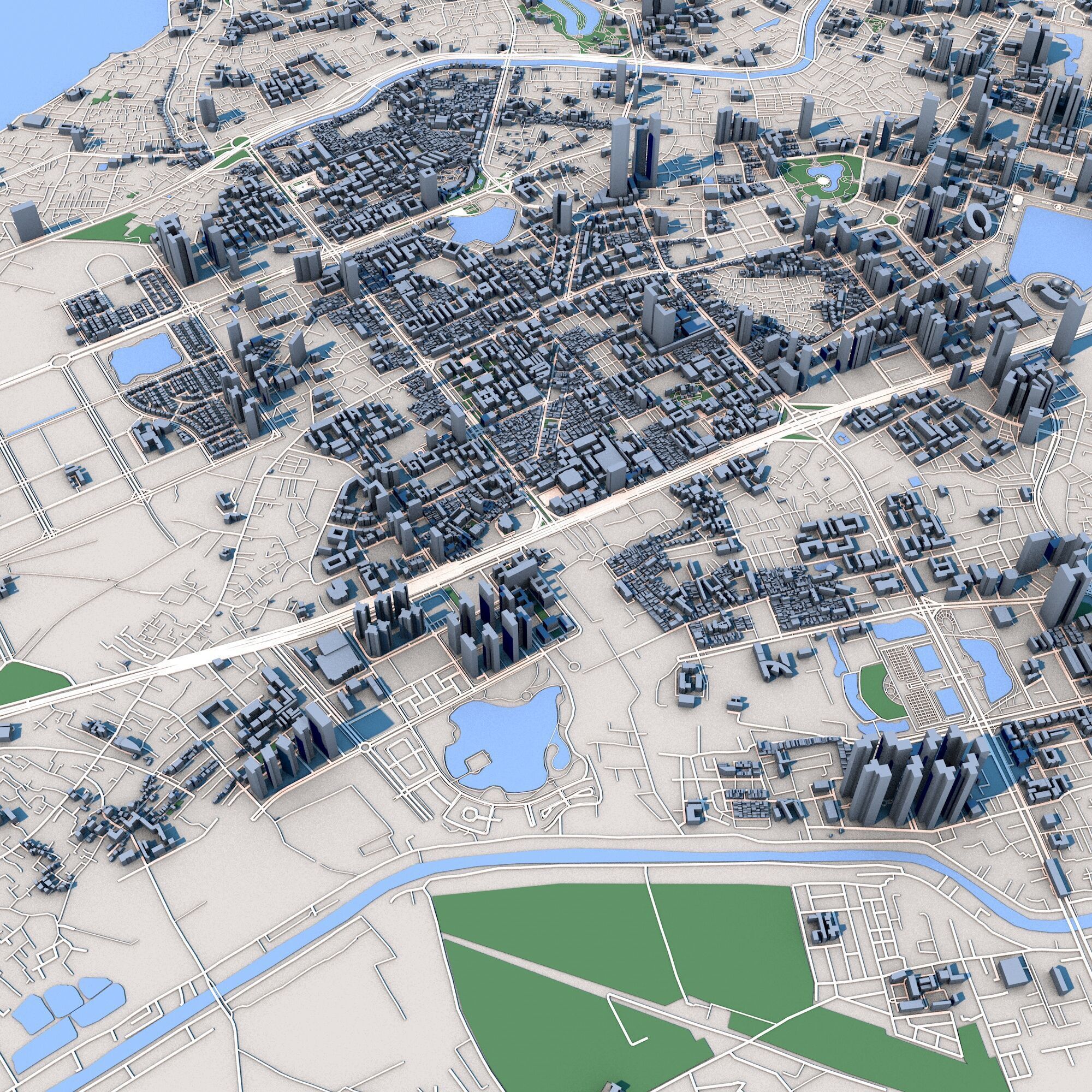 Hanoi City Vietnam 3D model_9