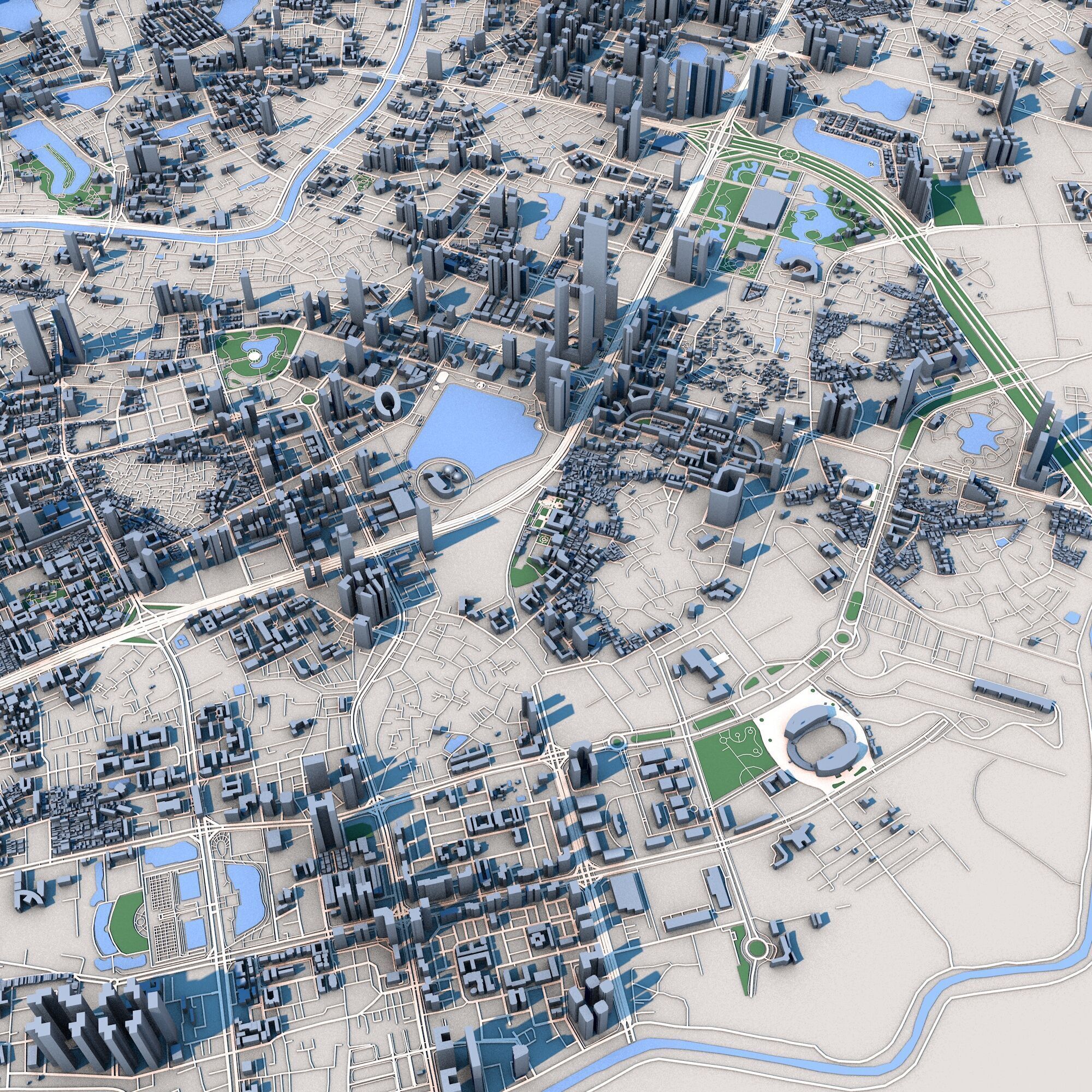 Hanoi City Vietnam 3D model_10