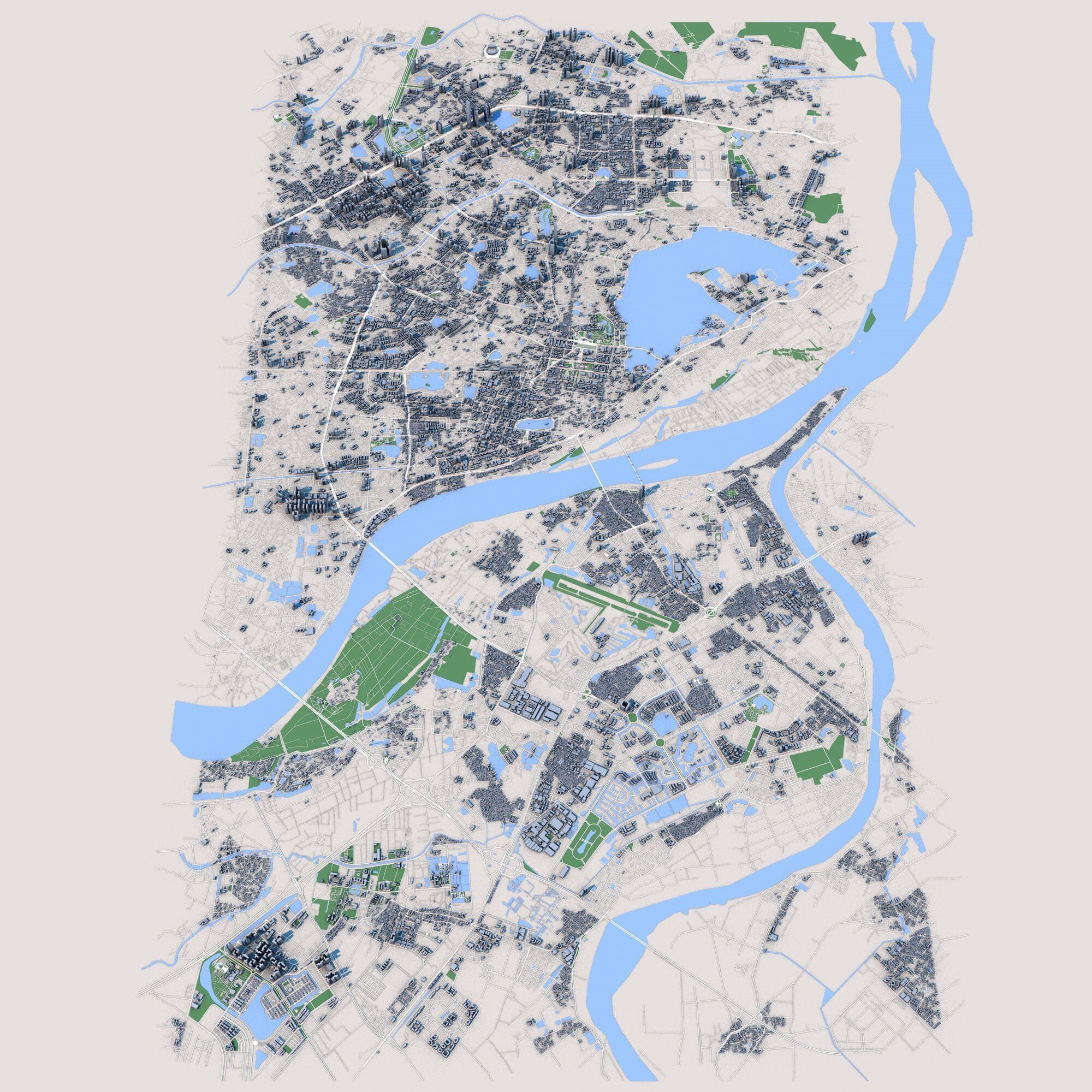 Hanoi City Vietnam 3D model_1