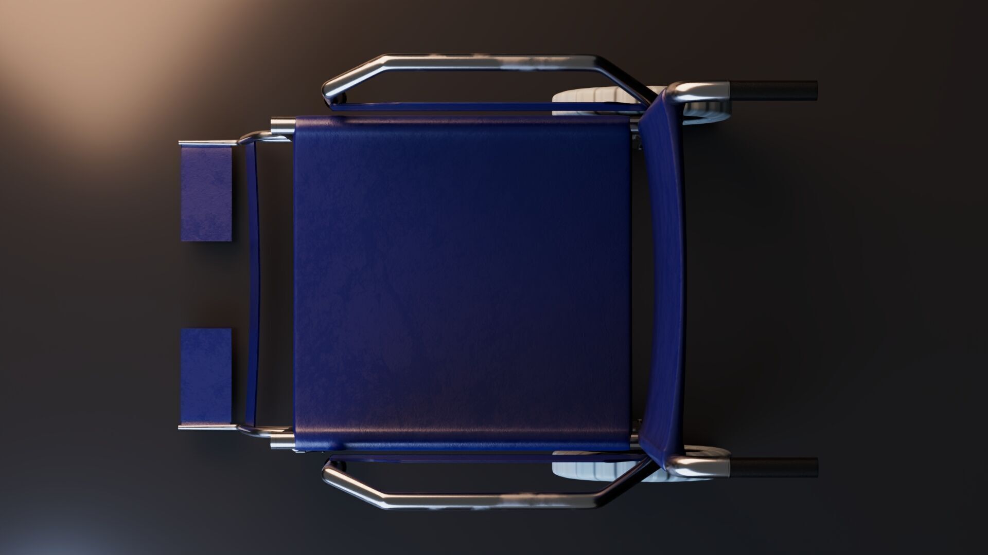 Wheelchair Low-poly 3D model_5