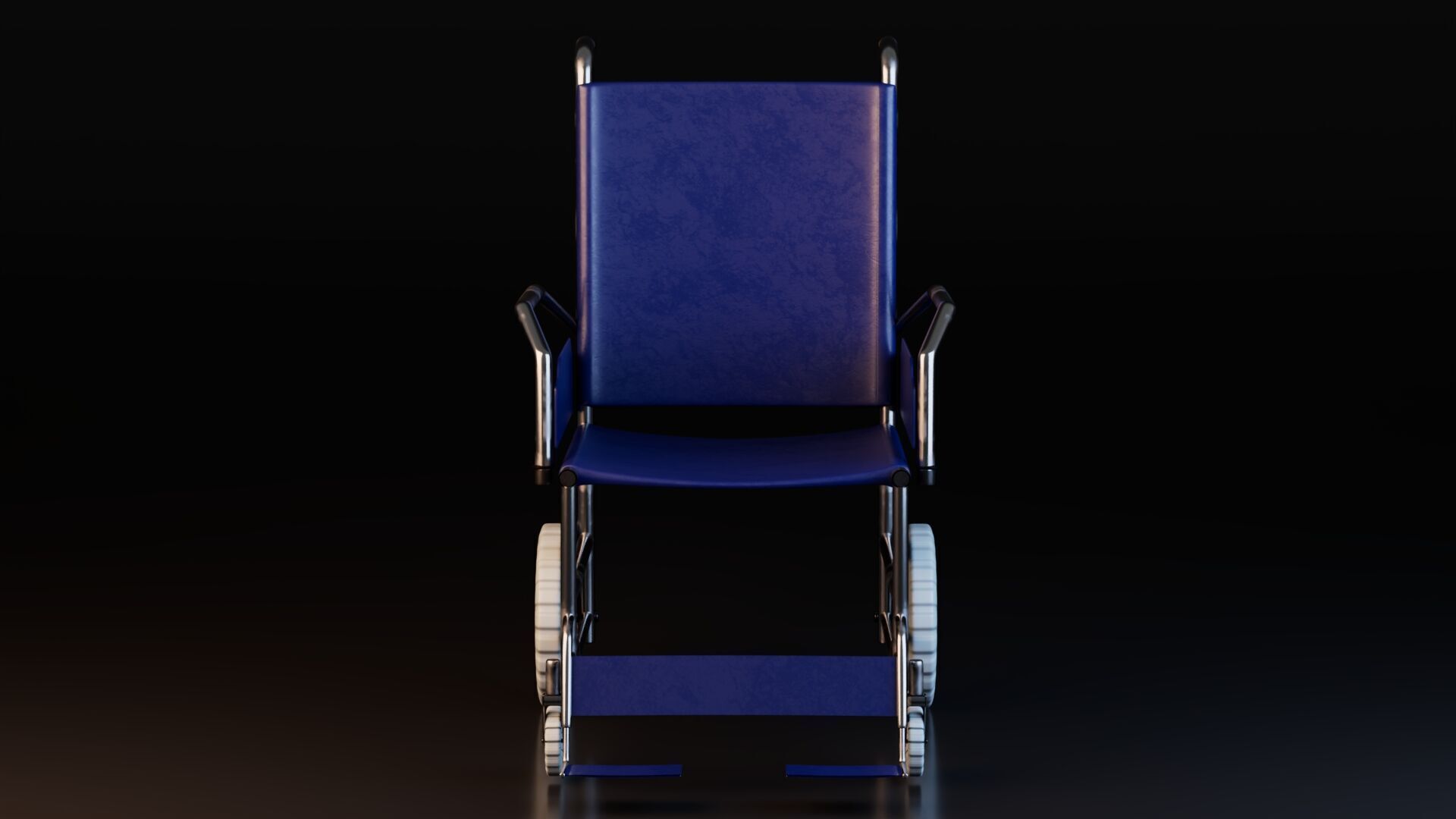 Wheelchair Low-poly 3D model_2