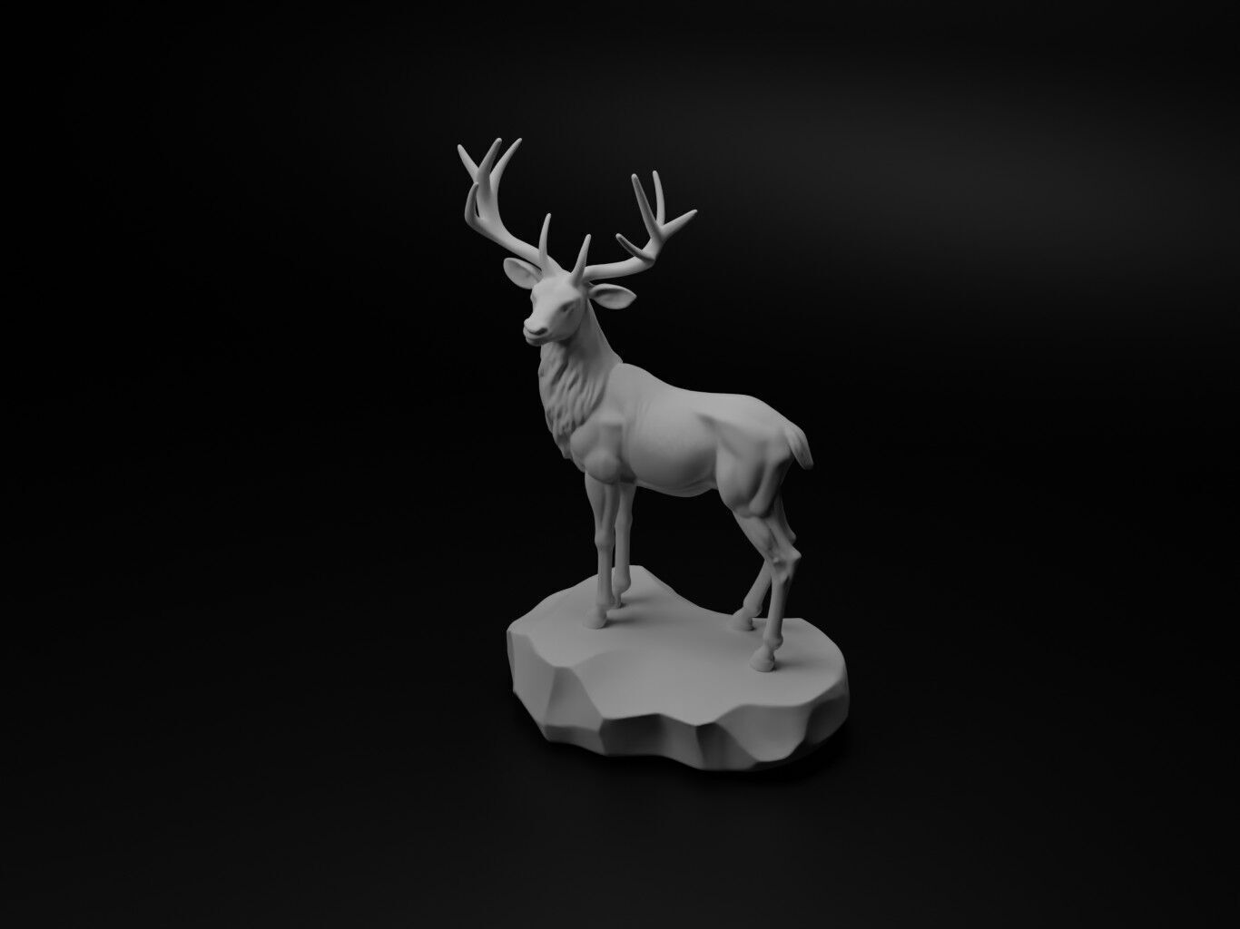 Deer Animal Figure 3D print model_1