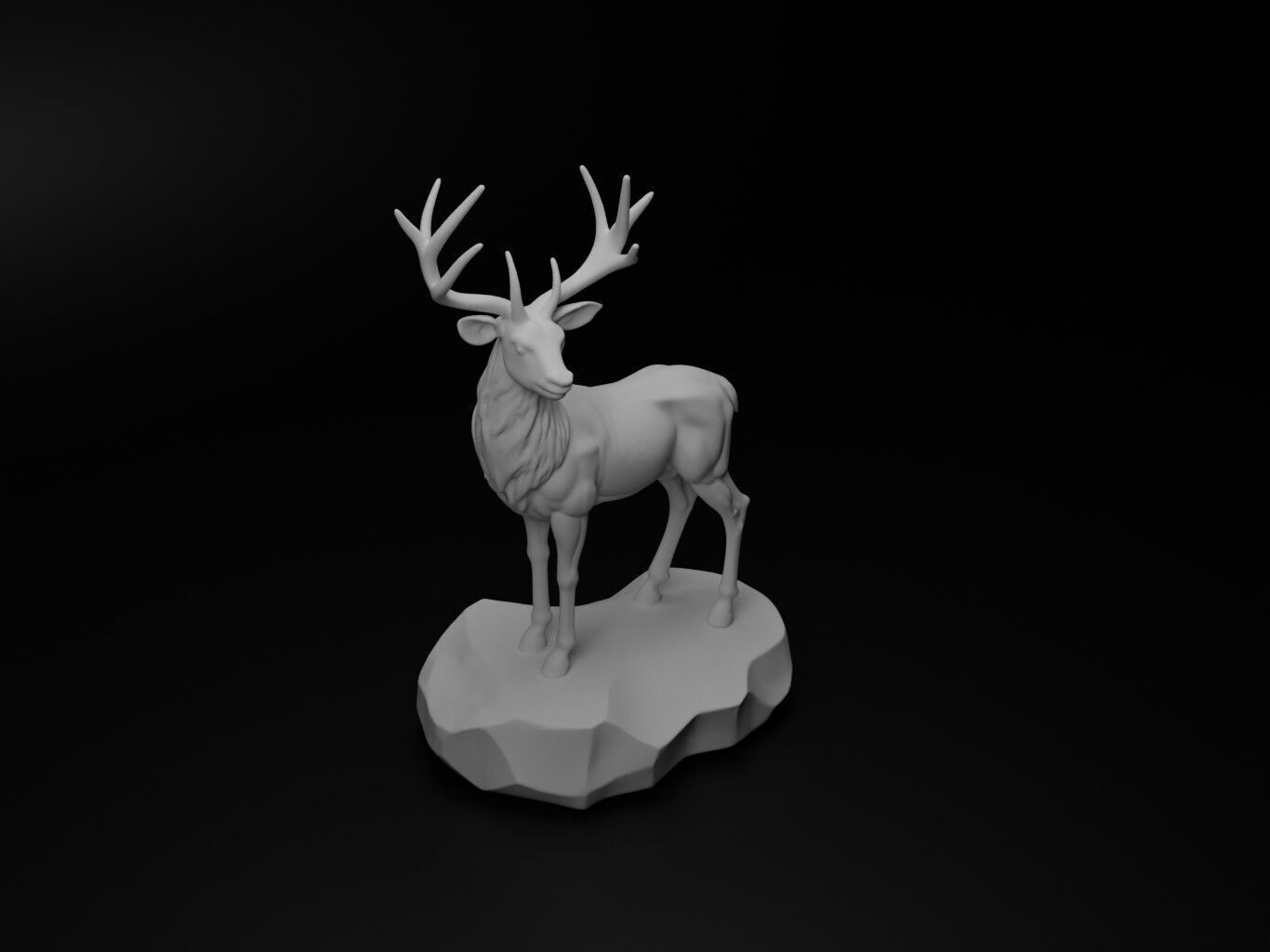 Deer Animal Figure 3D print model_2