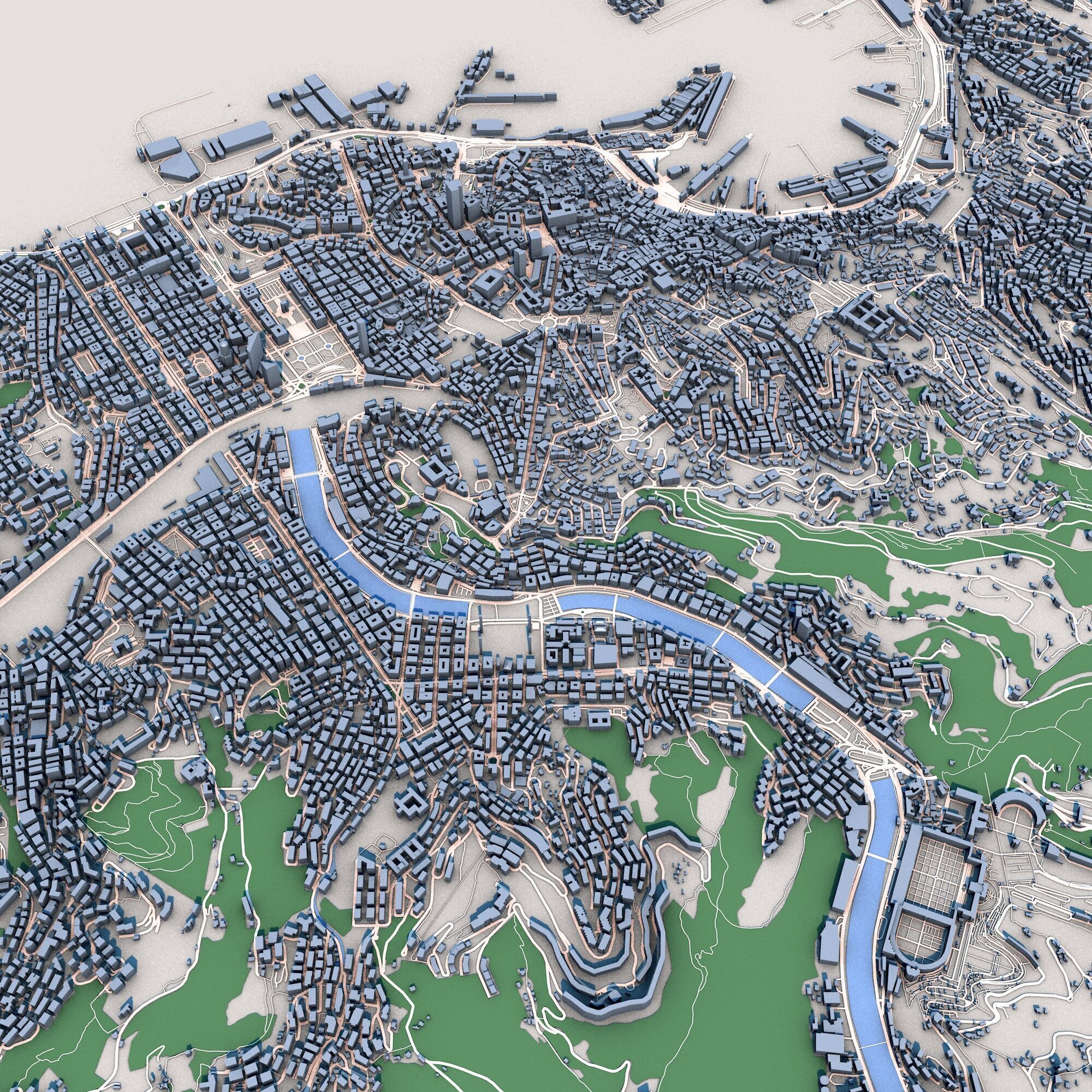 Genoa City Italy 3D model_6