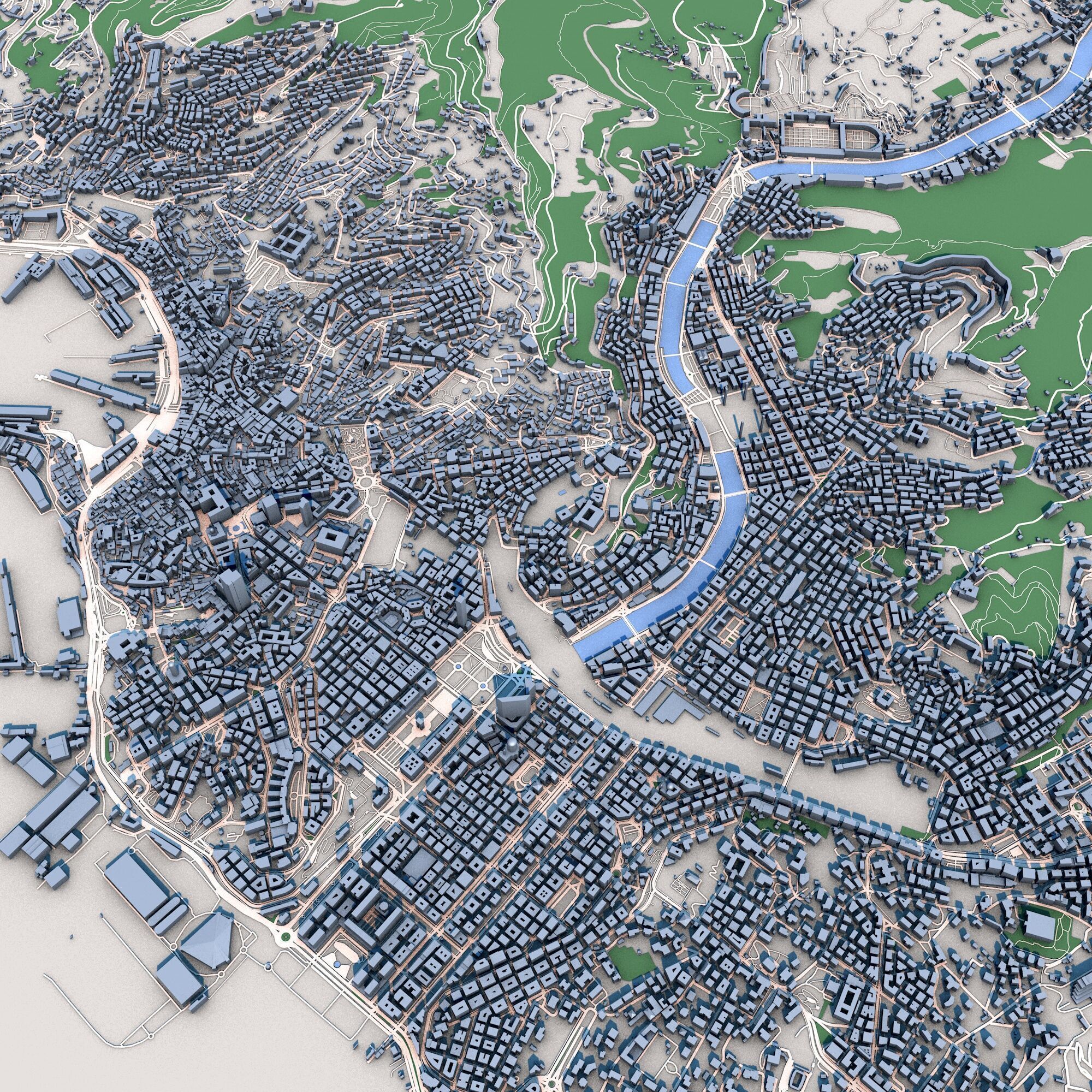 Genoa City Italy 3D model_3