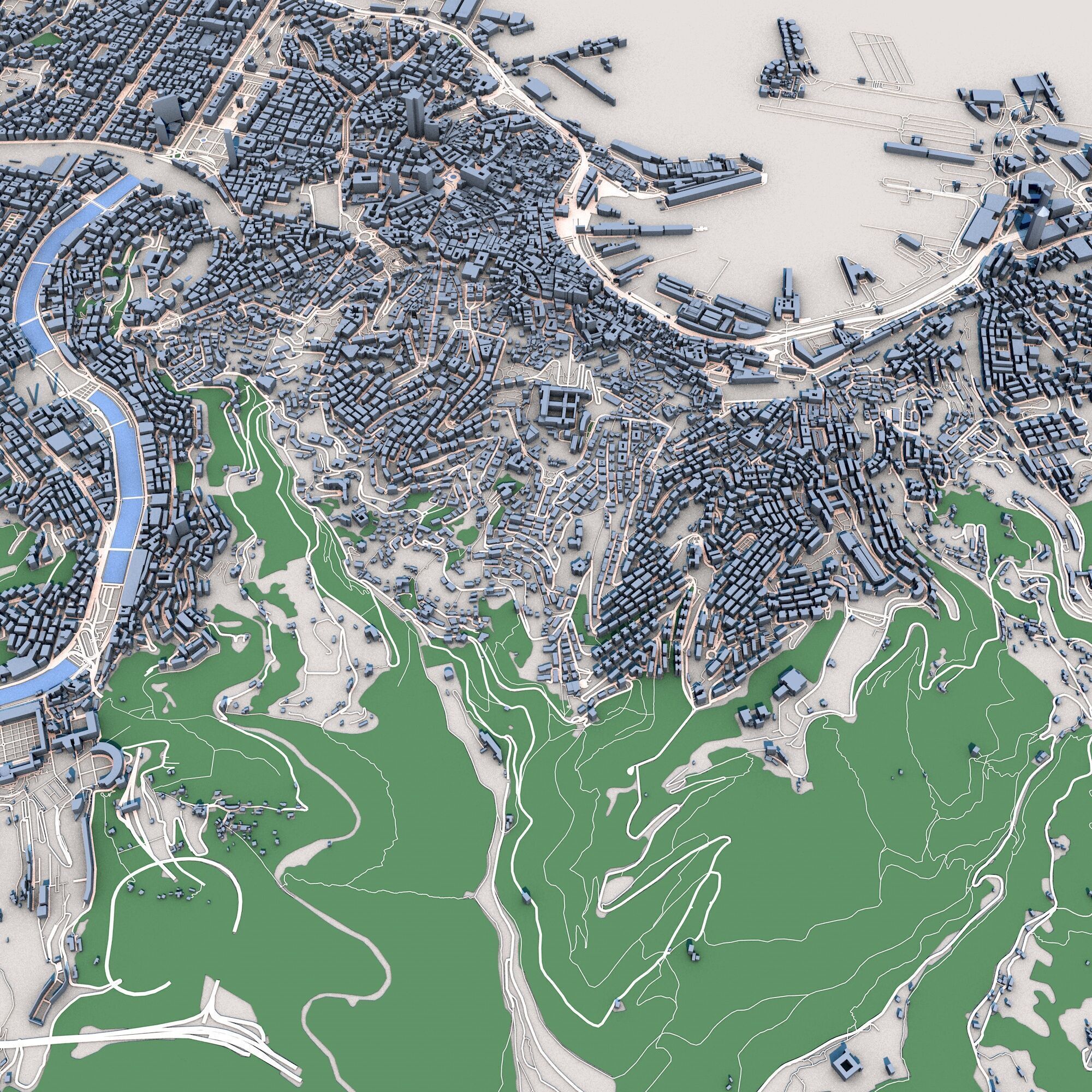 Genoa City Italy 3D model_7