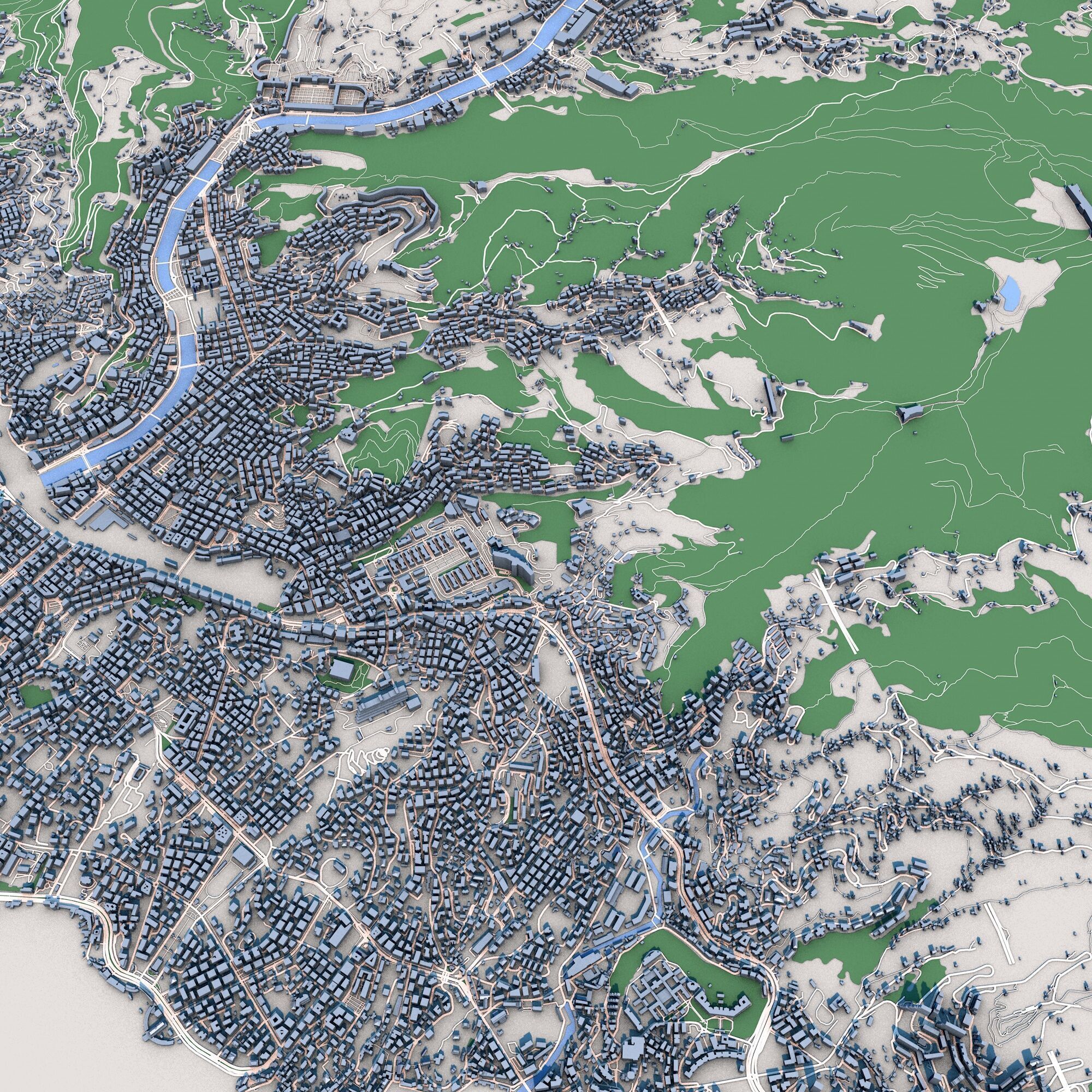 Genoa City Italy 3D model_4