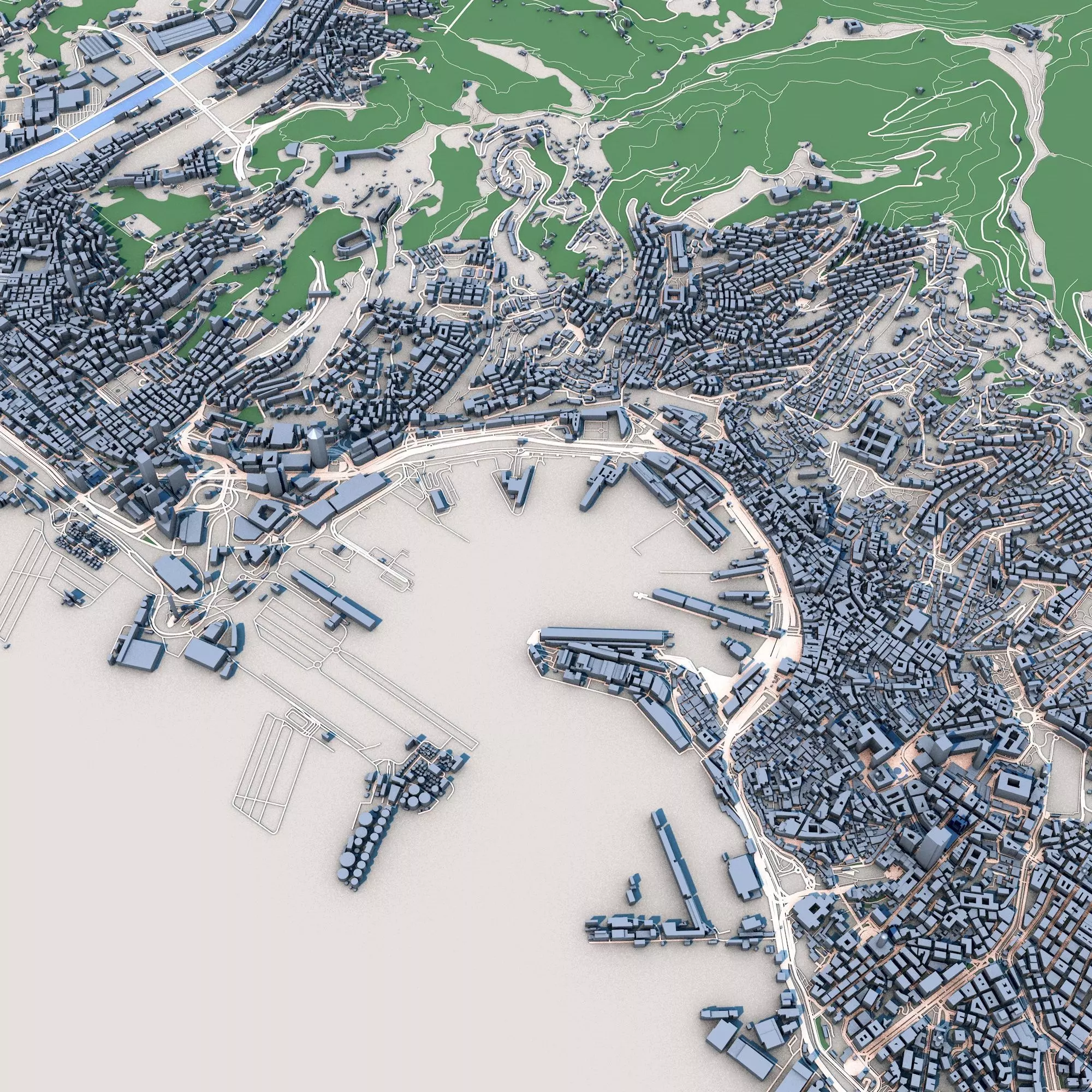 Genoa City Italy 3D model_0