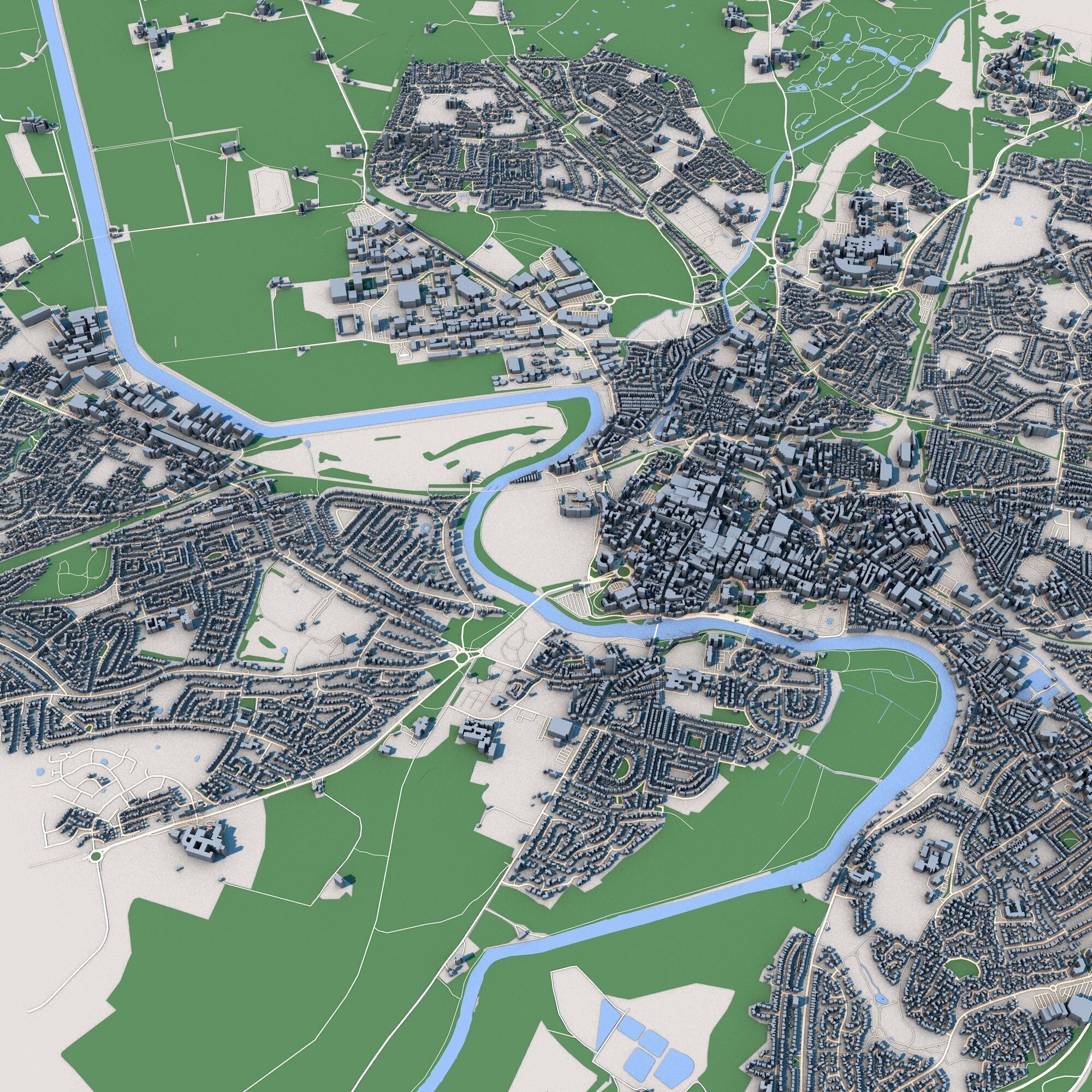 Chester City United Kingdom 3D model_2