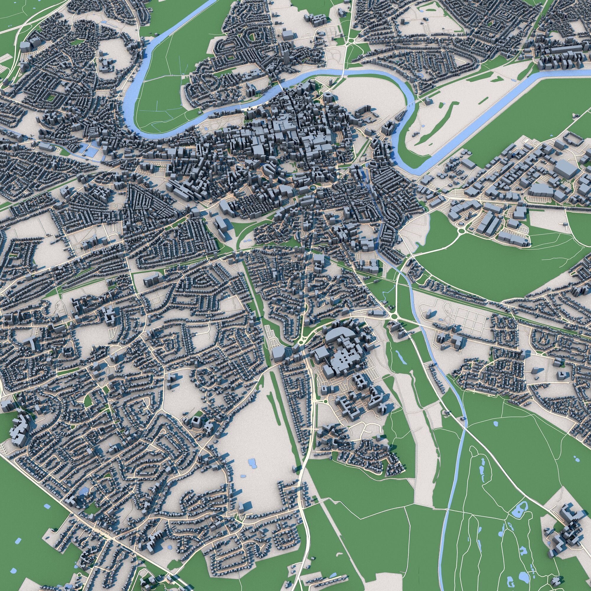 Chester City United Kingdom 3D model_8