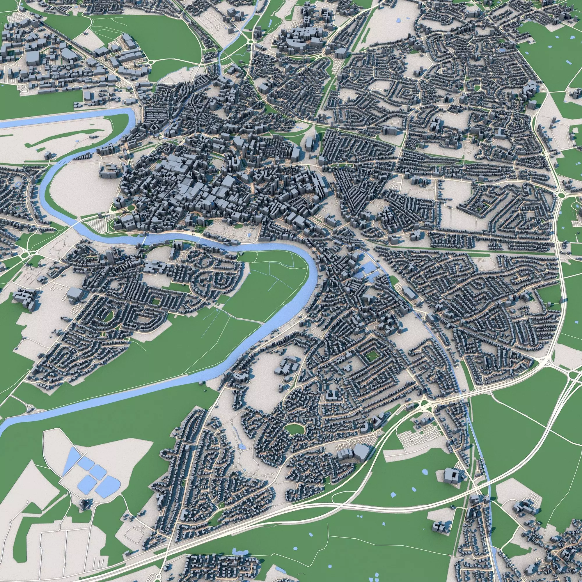 Chester City United Kingdom 3D model_0