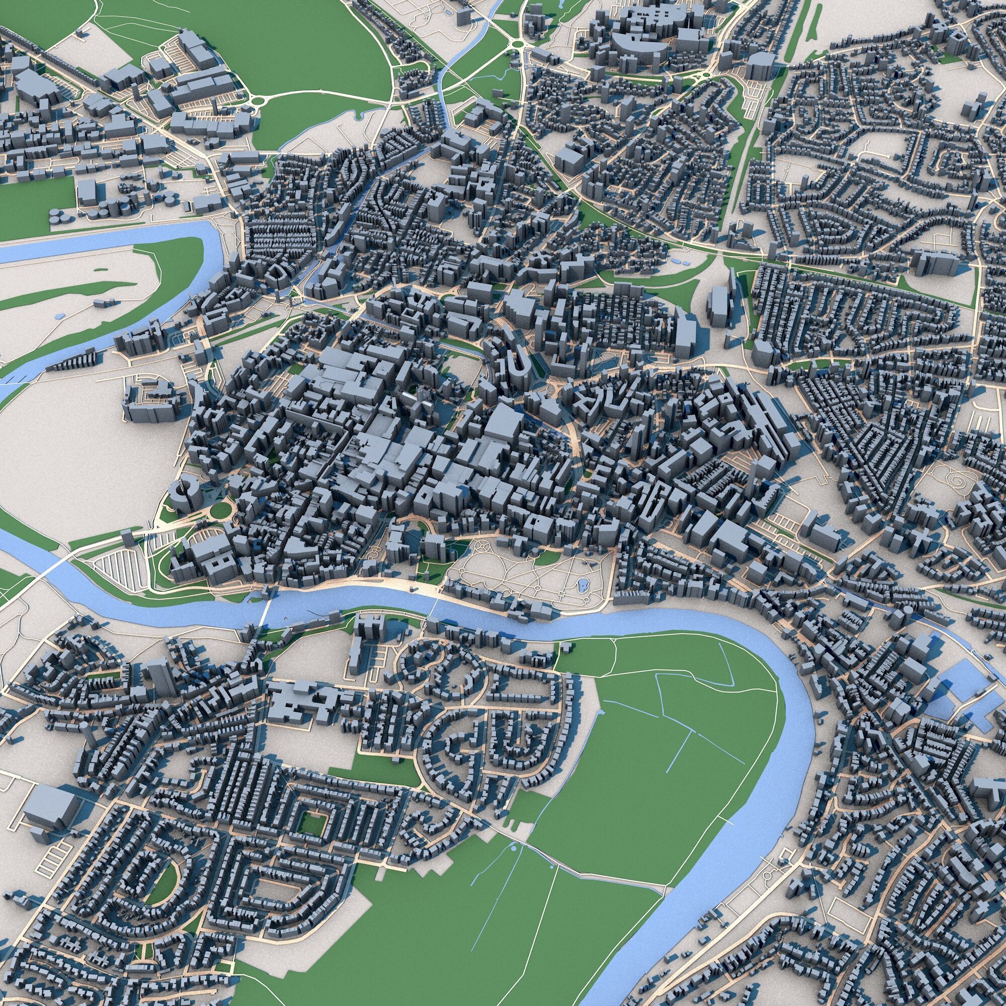 Chester City United Kingdom 3D model_3