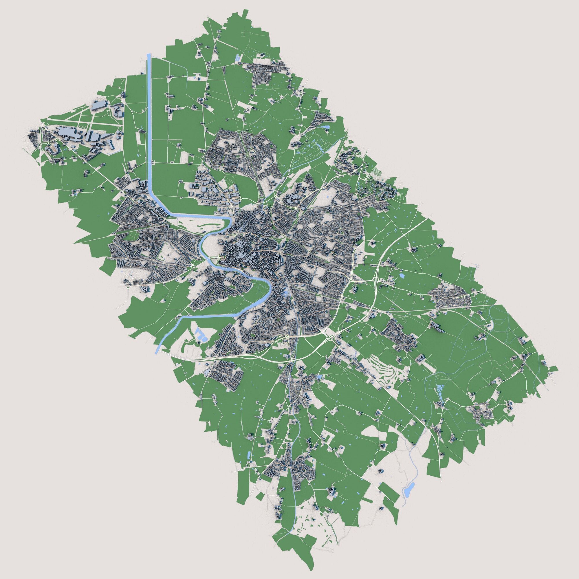 Chester City United Kingdom 3D model_1