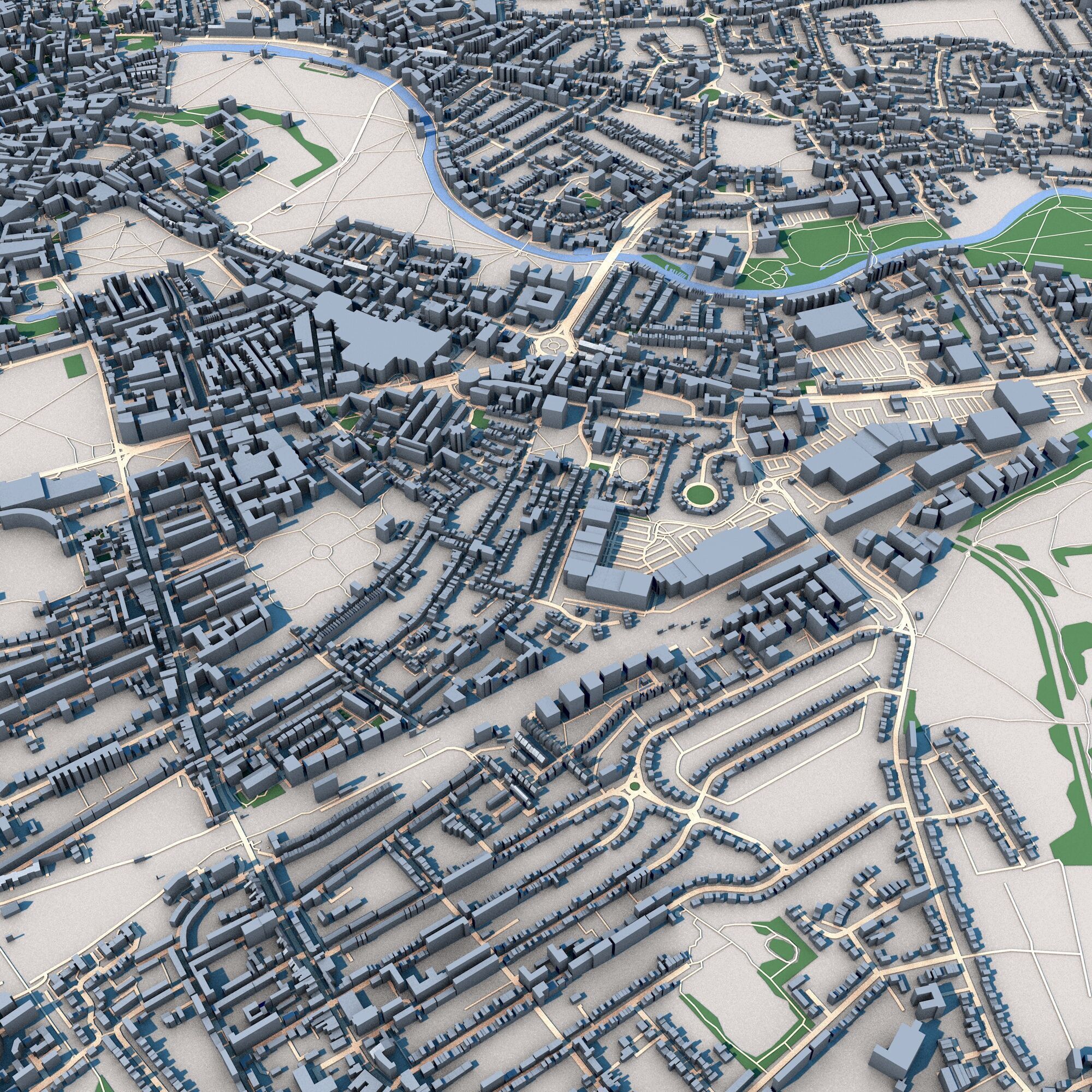Cambridge City England 3D model_2