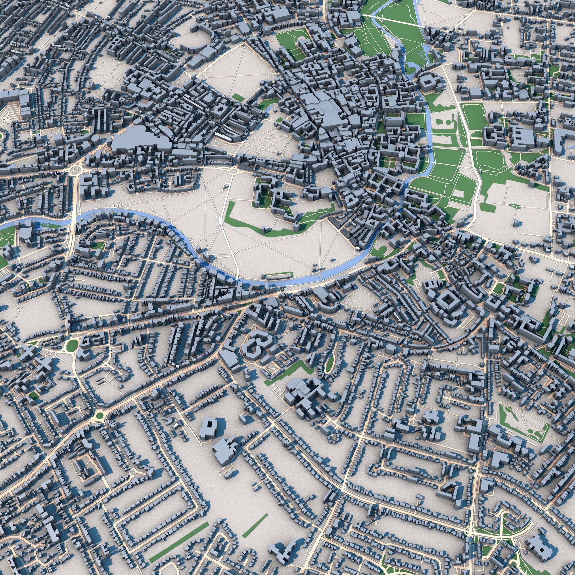 Cambridge City England 3D model_7