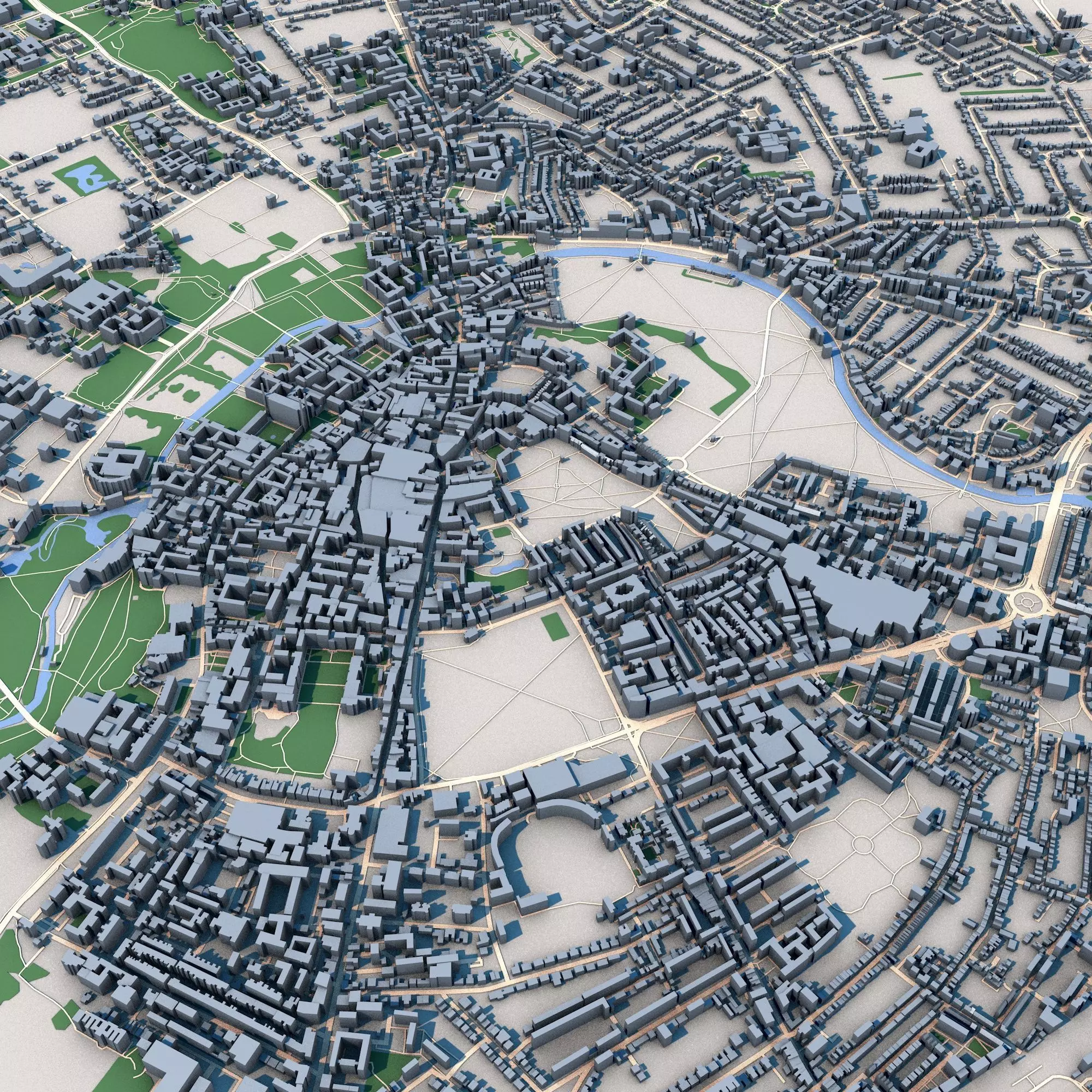 Cambridge City England 3D model_0