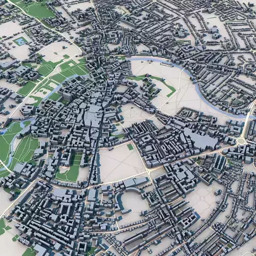 Cambridge City England 3D model