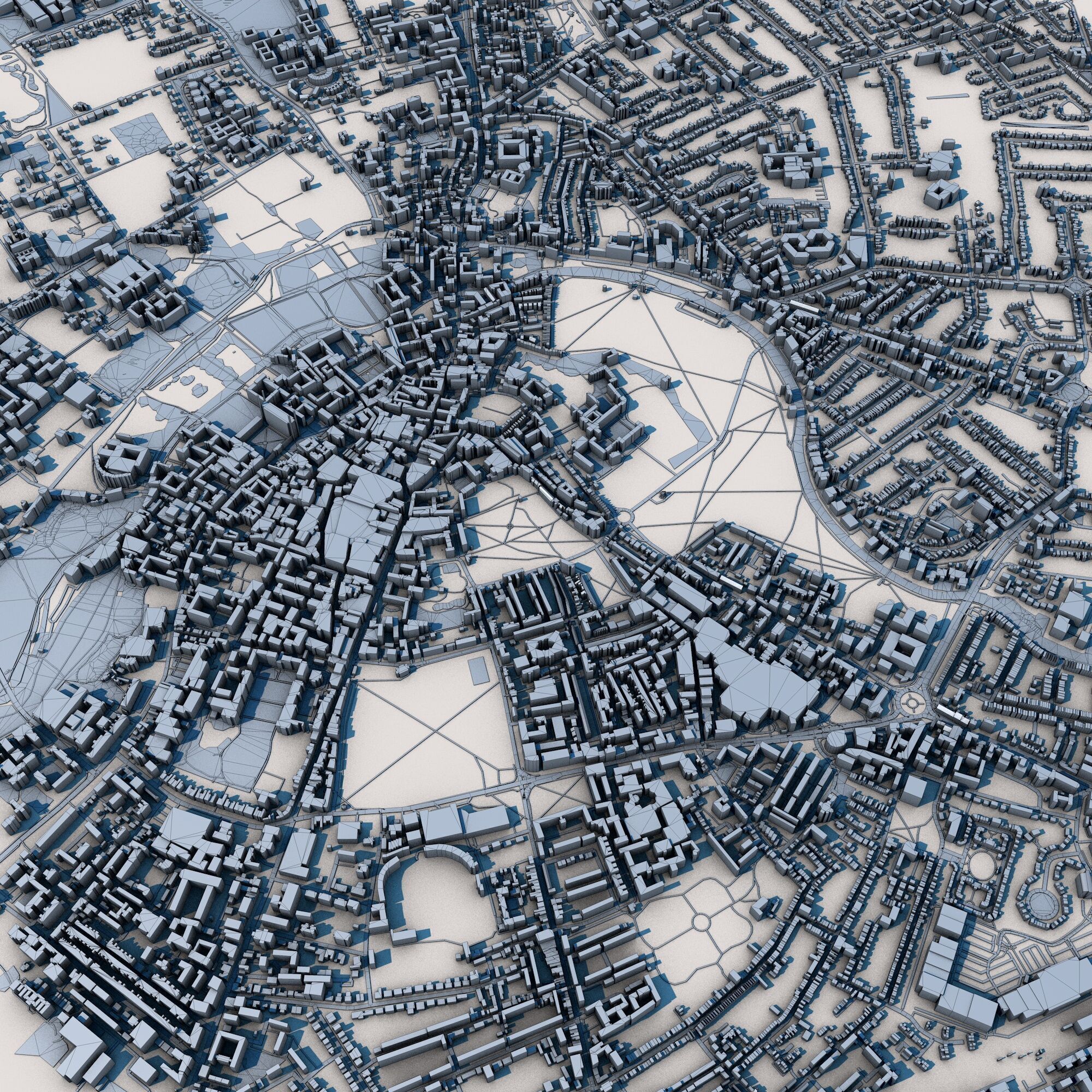 Cambridge City England 3D model_11