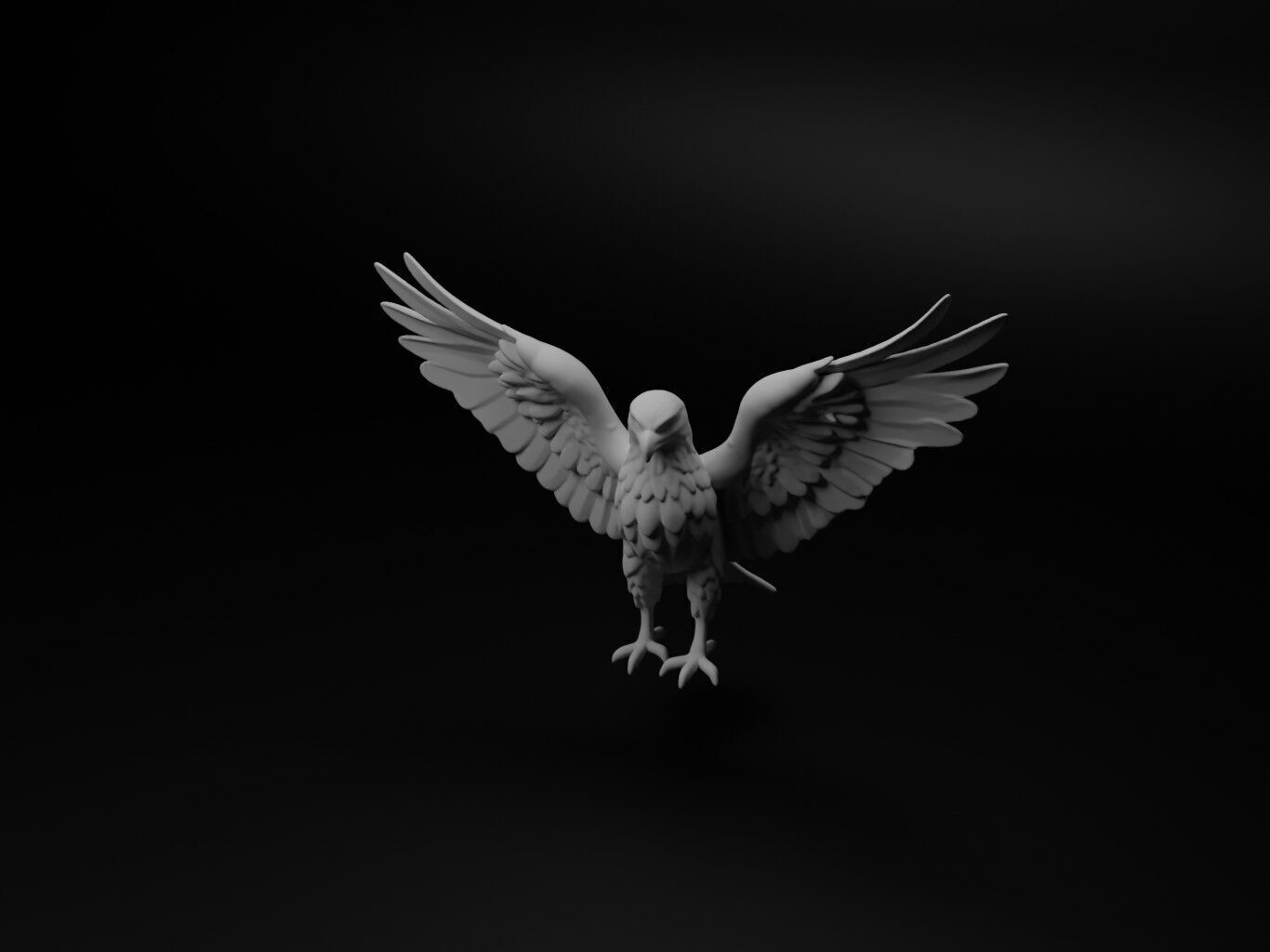 Eagle Animal Figure 3D print model_1