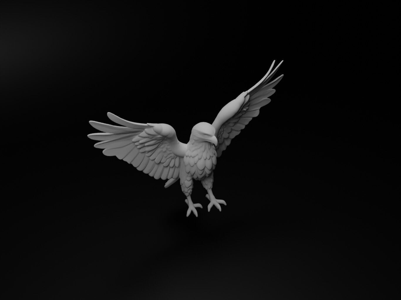 Eagle Animal Figure 3D print model_2