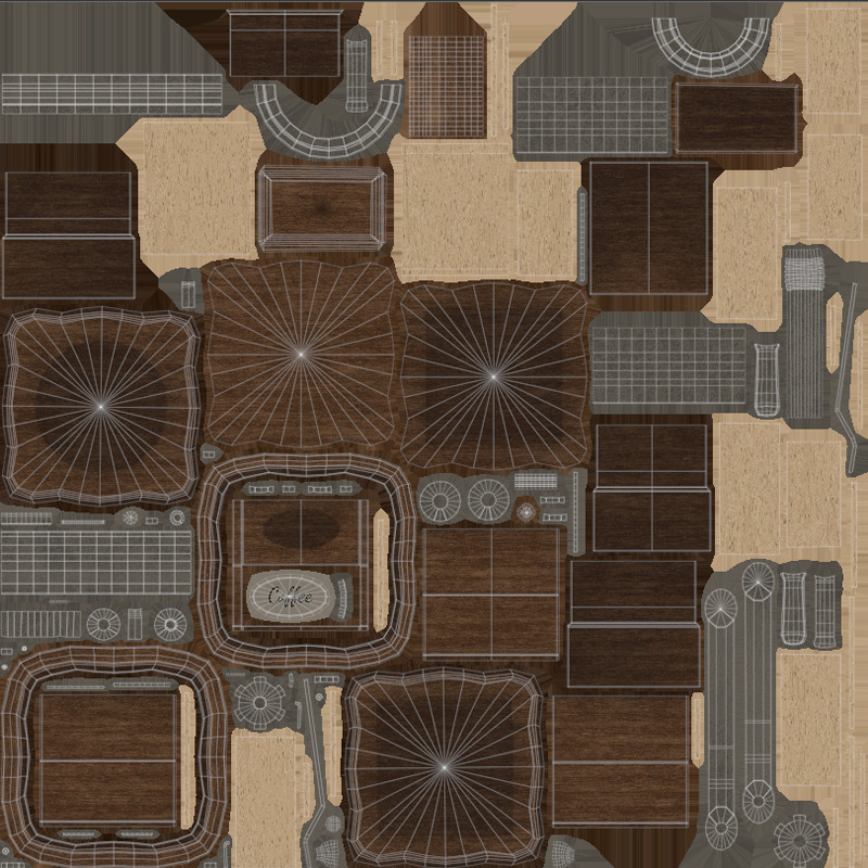 Retro Props Collection Low-poly 3D model_72