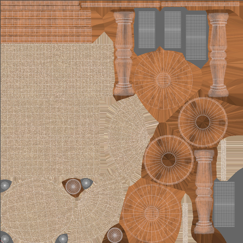 Retro Props Collection Low-poly 3D model_73