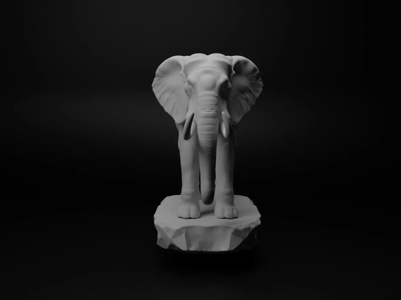 Elephant Animal Figure 3D print model_0