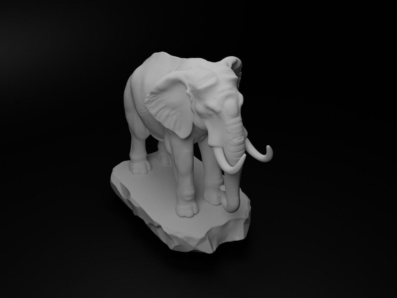 Elephant Animal Figure 3D print model_2