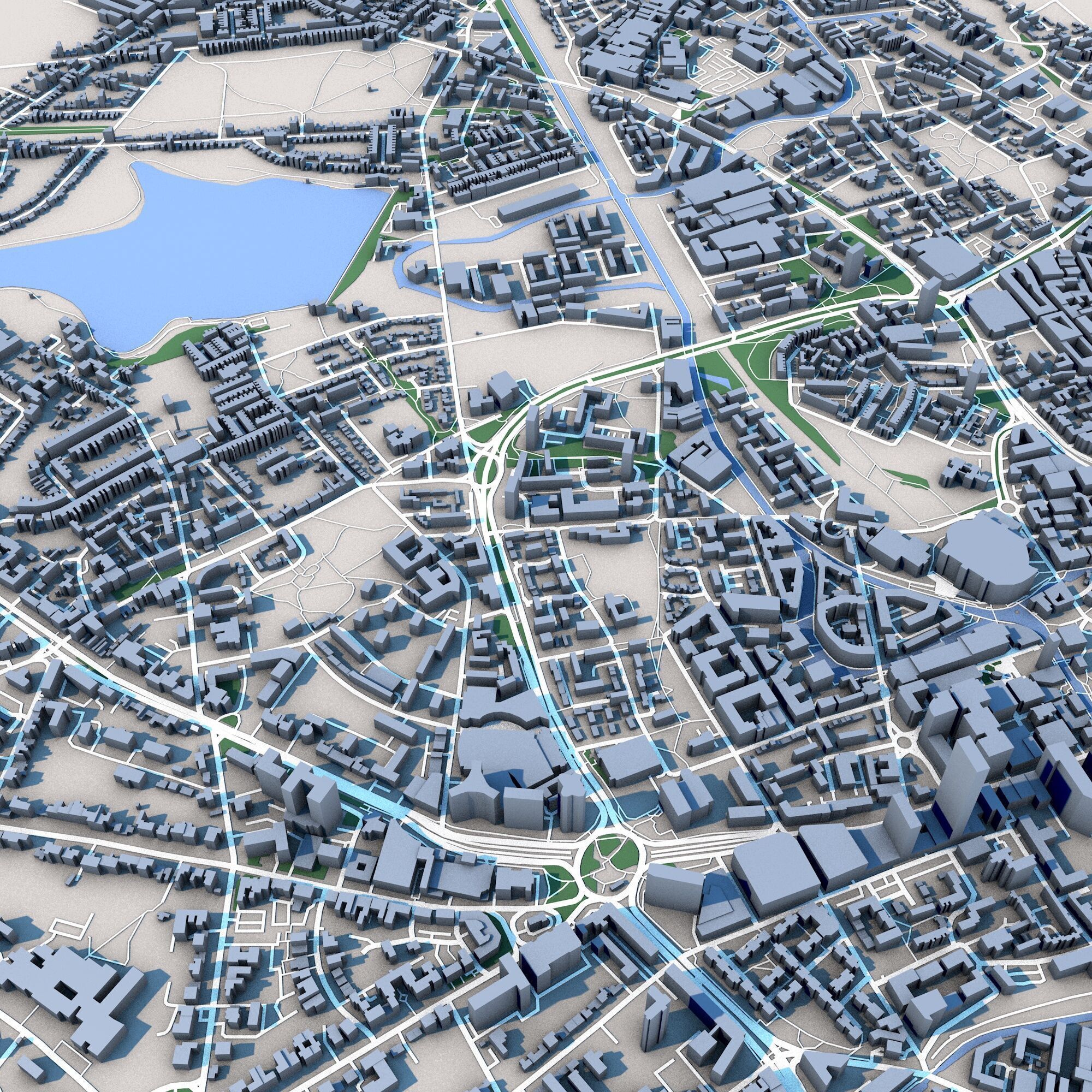 Birmingham City United Kingdom 3D model_3