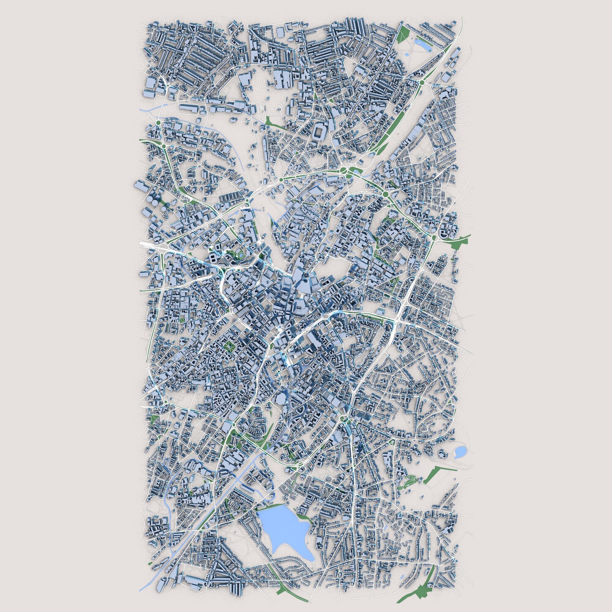 Birmingham City United Kingdom 3D model_1