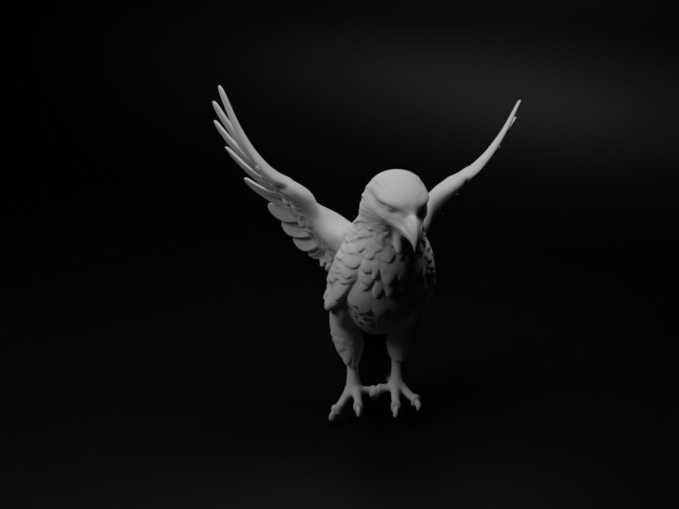 Falcon Animal Figure 3D print model_1