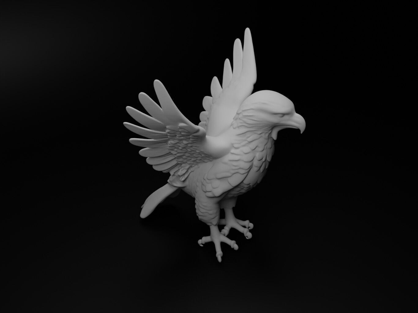 Falcon Animal Figure 3D print model_2