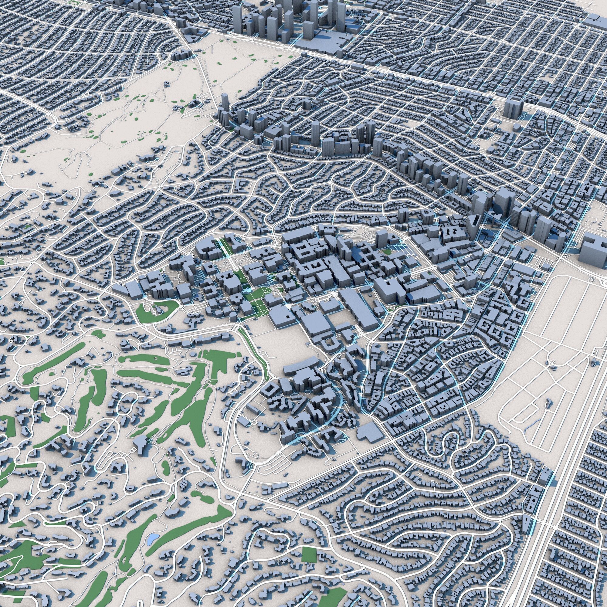Beverly Hills City California 3D model_4