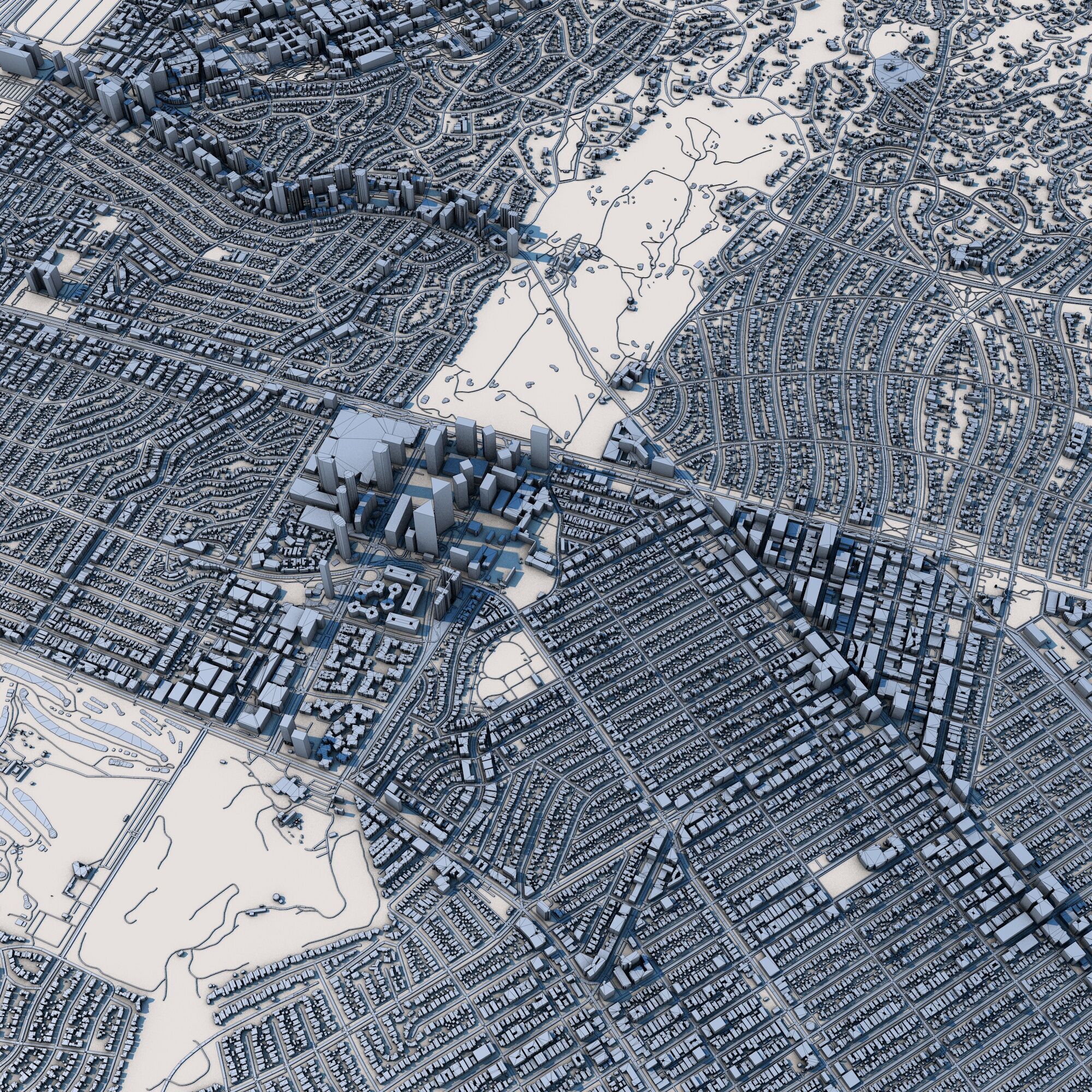 Beverly Hills City California 3D model_9