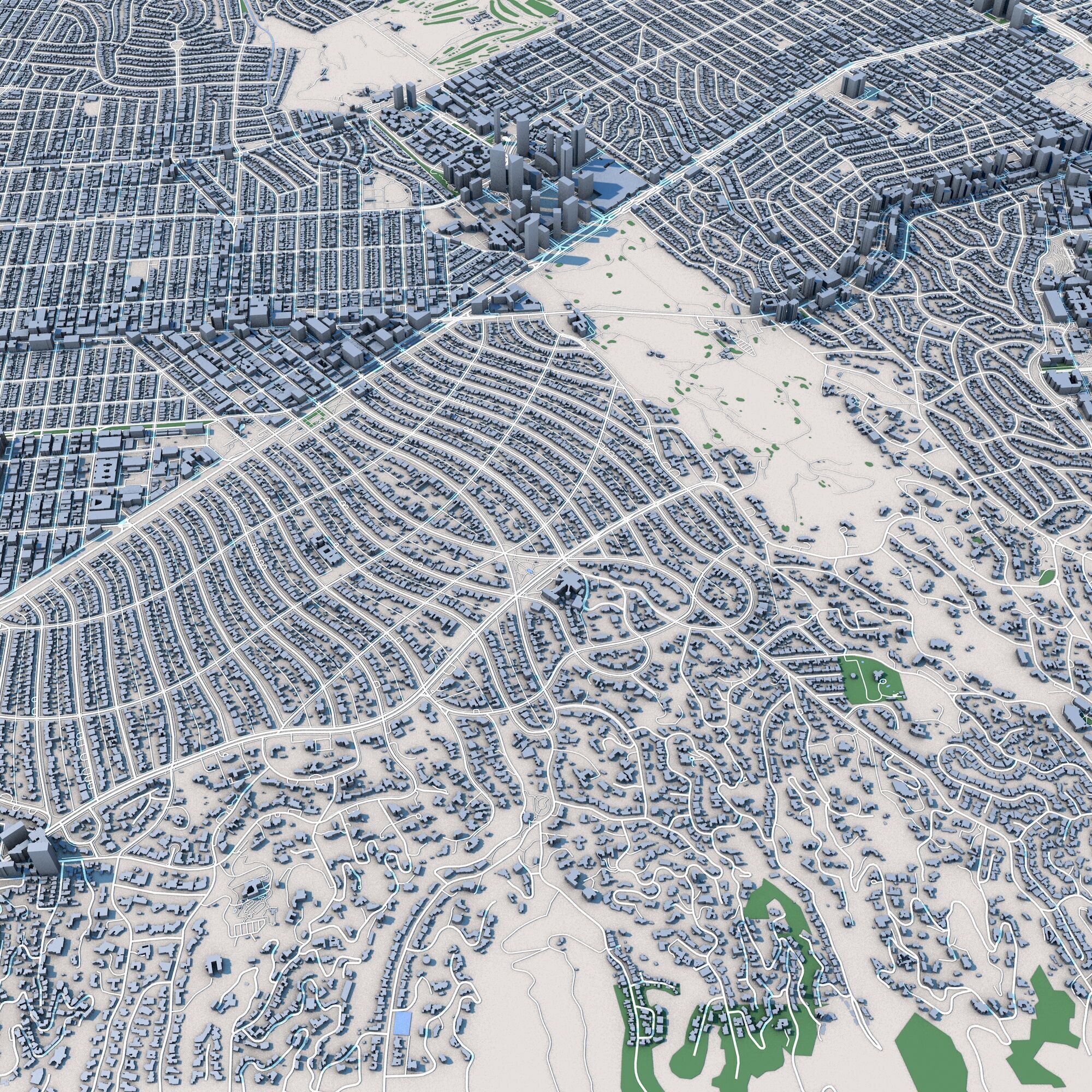 Beverly Hills City California 3D model_6