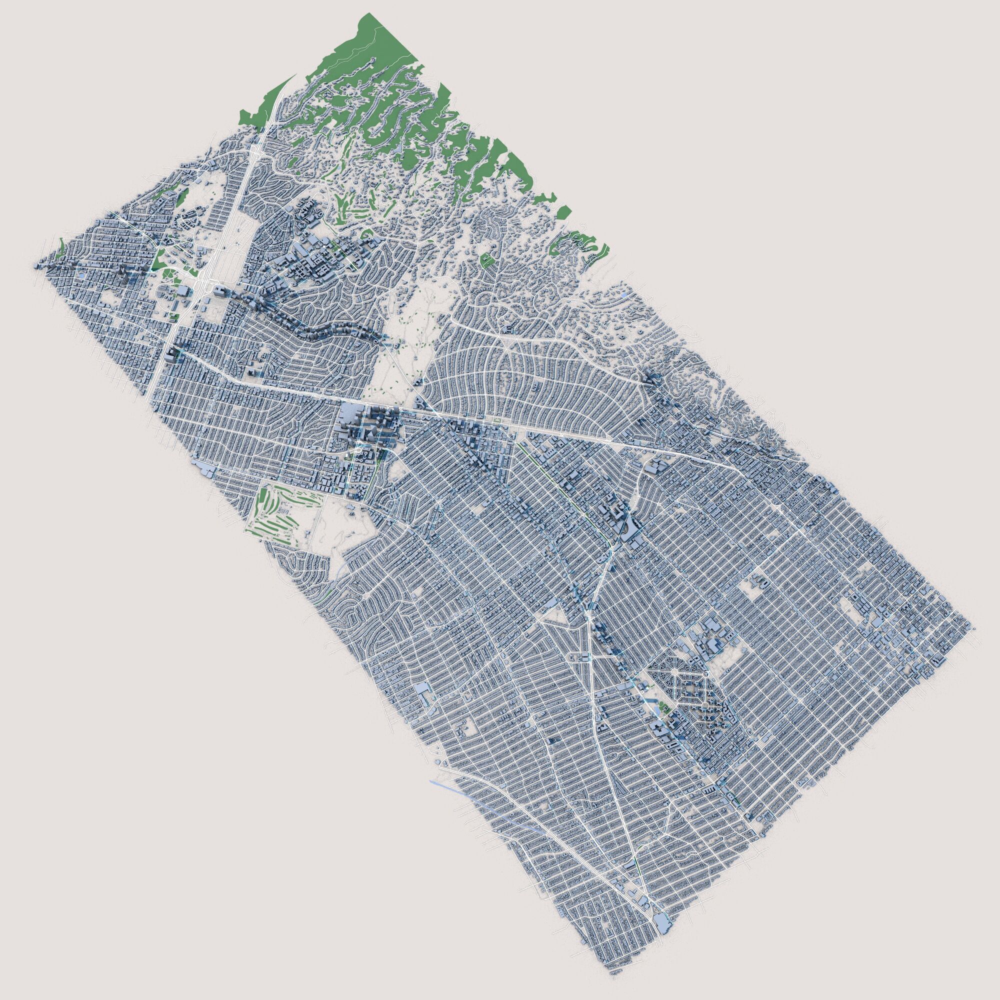 Beverly Hills City California 3D model_1
