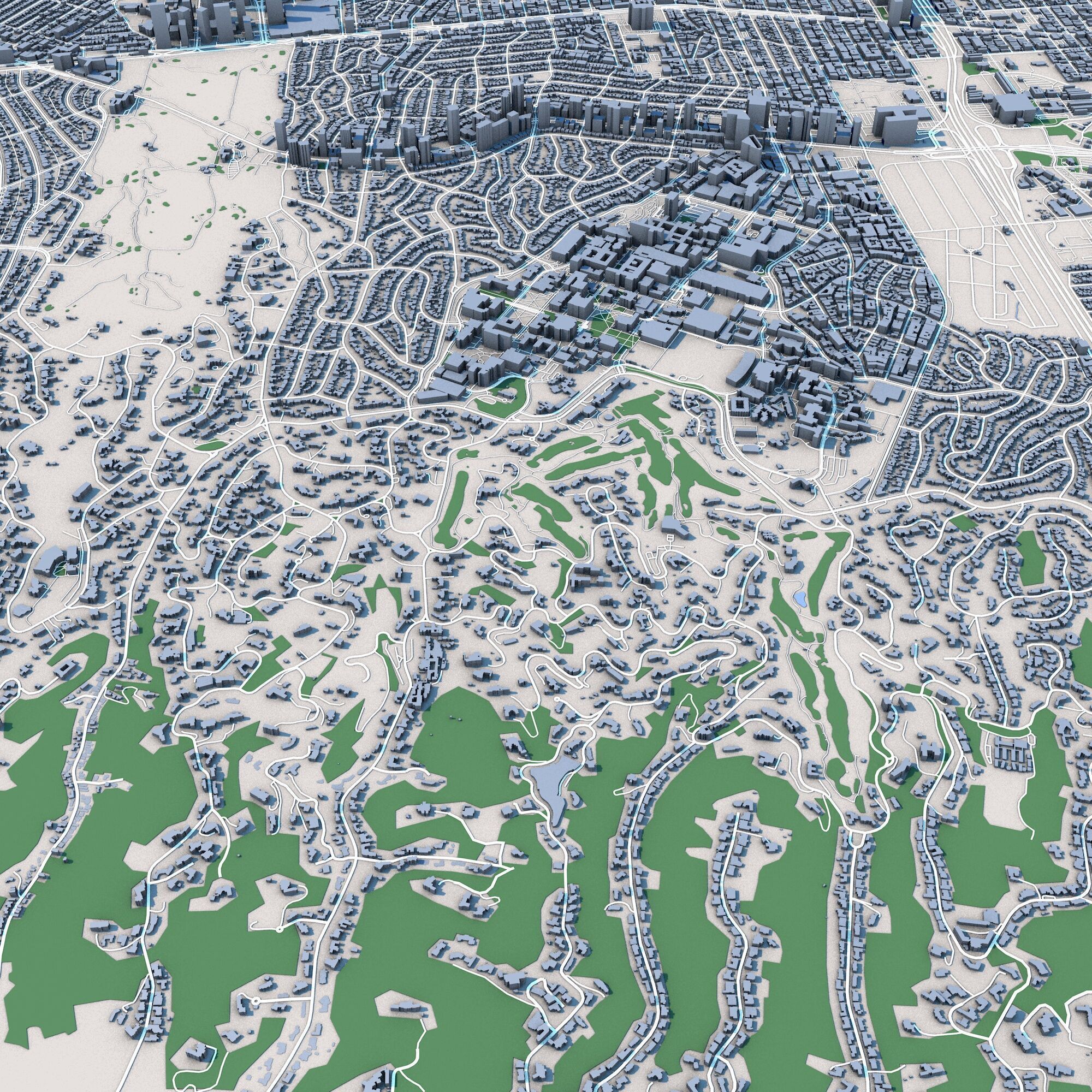 Beverly Hills City California 3D model_5