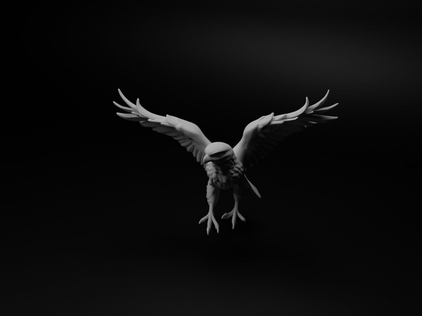 Falcon Animal Figure 3D print model_1